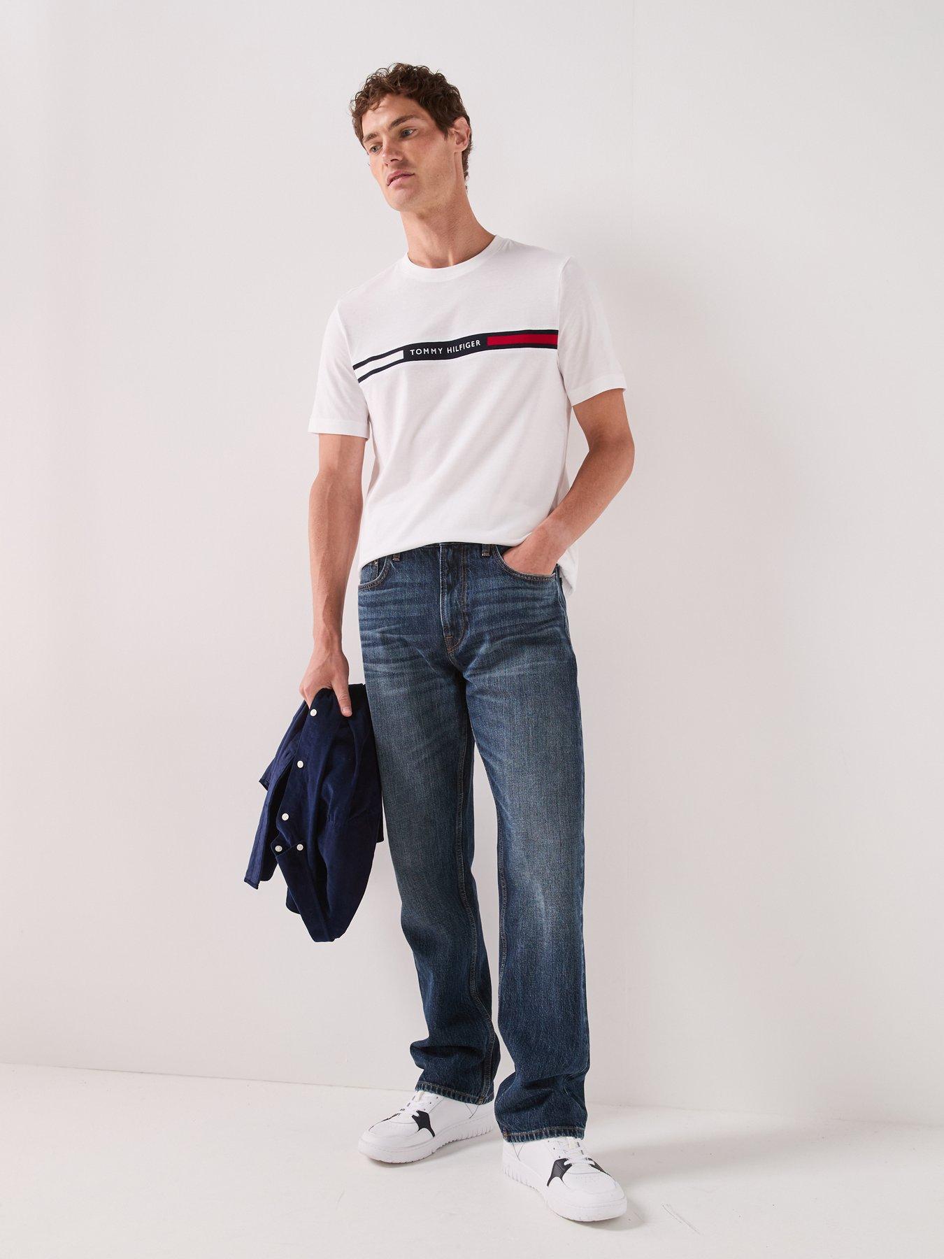 Image 3 of 5 of Tommy Hilfiger Hilfiger Chest Insert T-shirt - White