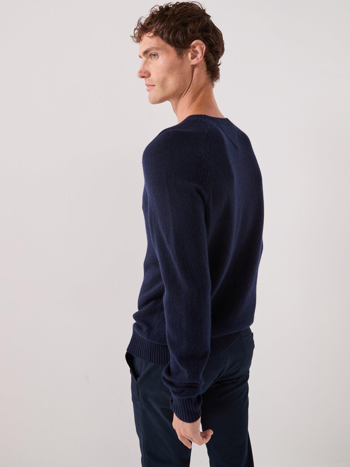 Image 2 of 6 of Tommy Hilfiger Lambswool Crew Neck Knitted Jumper - Blue