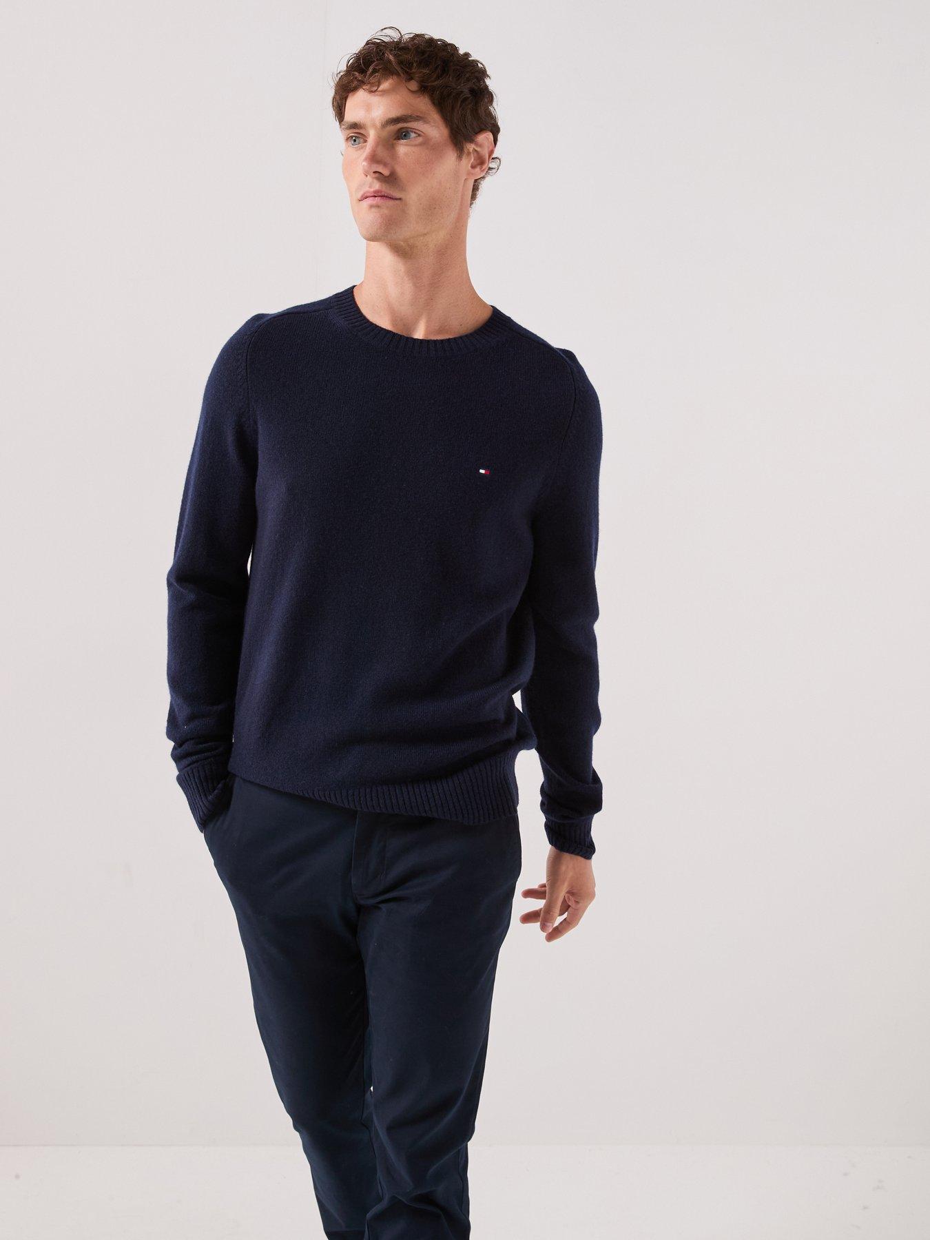 Image 5 of 6 of Tommy Hilfiger Lambswool Crew Neck Knitted Jumper - Blue