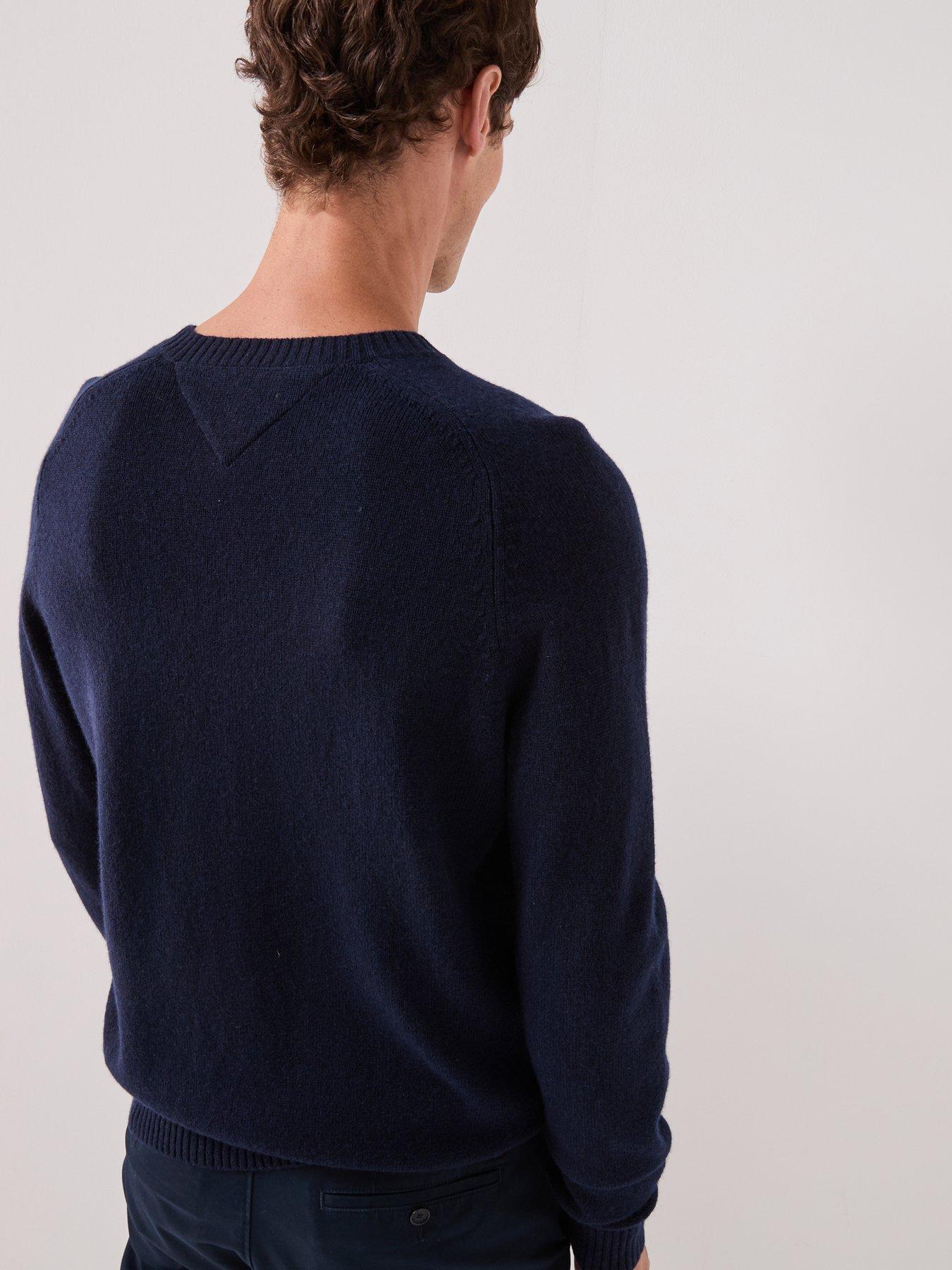Image 6 of 6 of Tommy Hilfiger Lambswool Crew Neck Knitted Jumper - Blue