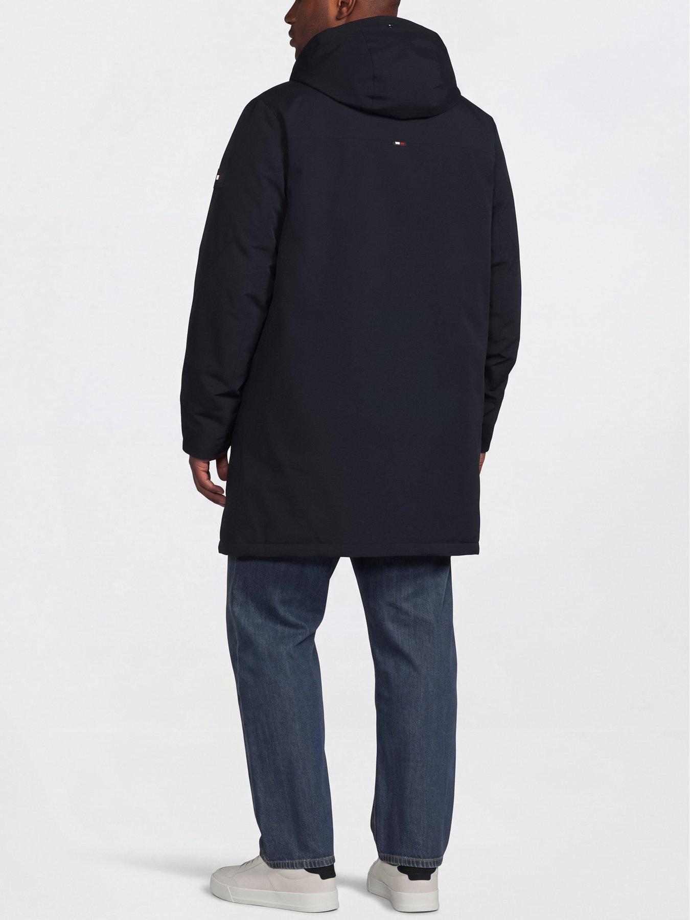 Image 2 of 6 of Tommy Hilfiger Mens Big &amp; Tall Tech Water-Repellent Hooded Padded Parka - Navy