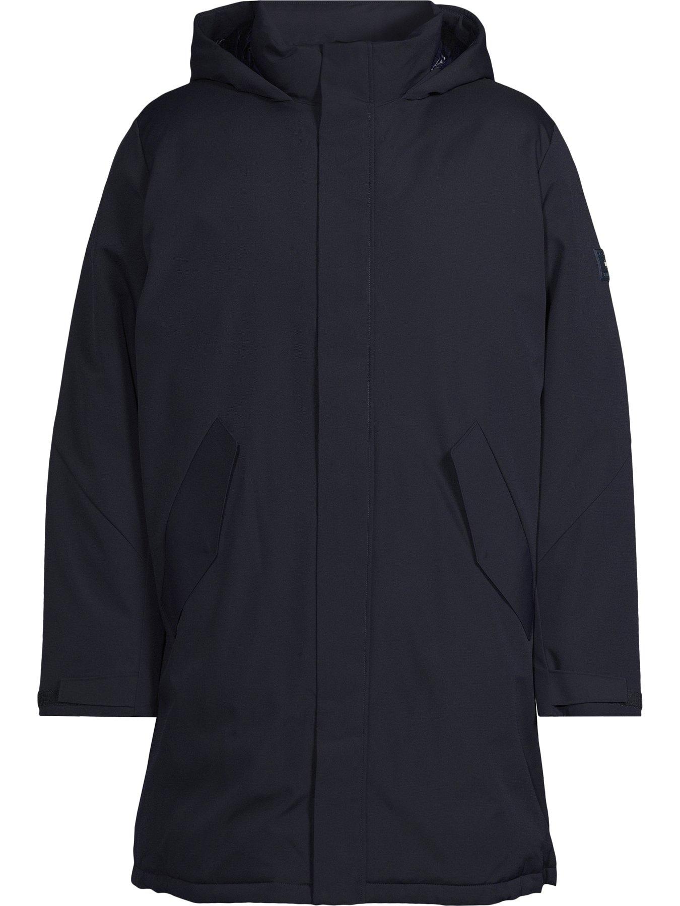 Image 6 of 6 of Tommy Hilfiger Mens Big &amp; Tall Tech Water-Repellent Hooded Padded Parka - Navy