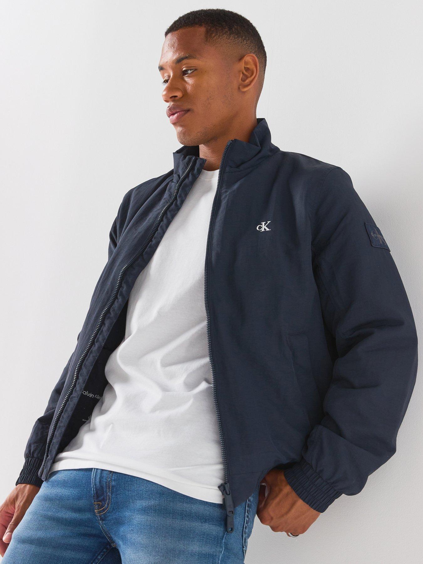 Calvin Klein Jeans Men's Padded Nylon Harrington Jacket - Navy