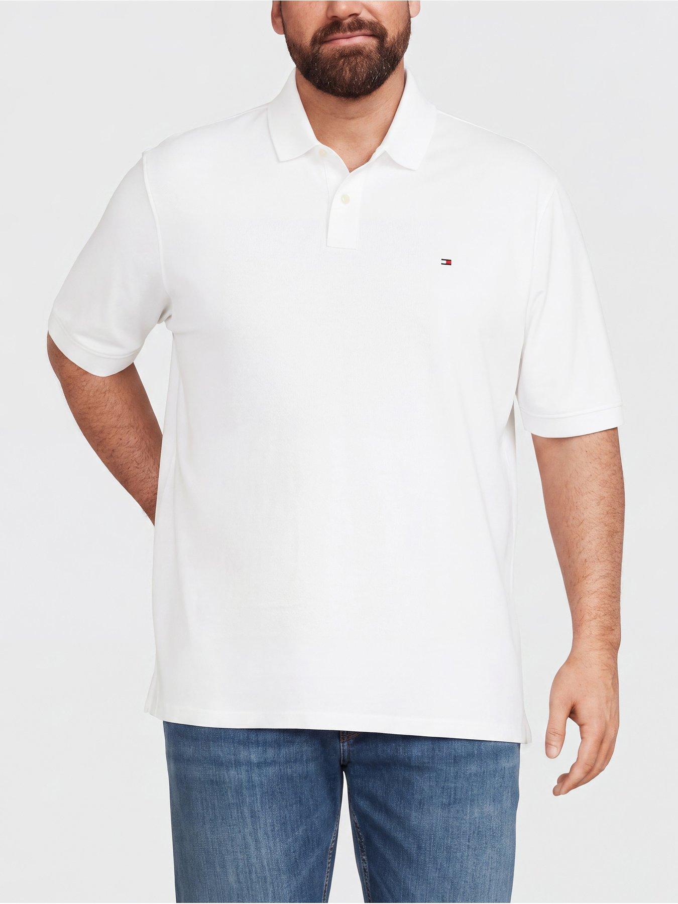 Tommy Hilfiger Big  &  Tall 1985 Regular Fit Polo Shirt - White