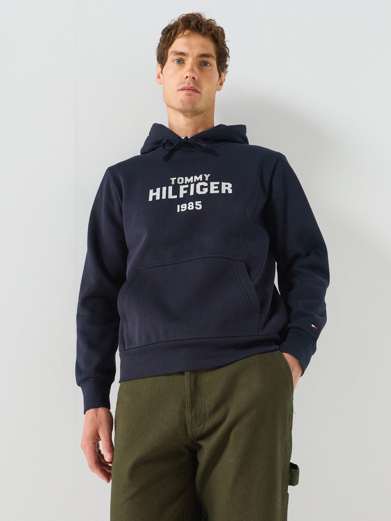 Tommy Hilfiger Men's Stack Regular Fit Fleece Hoodie - Navy