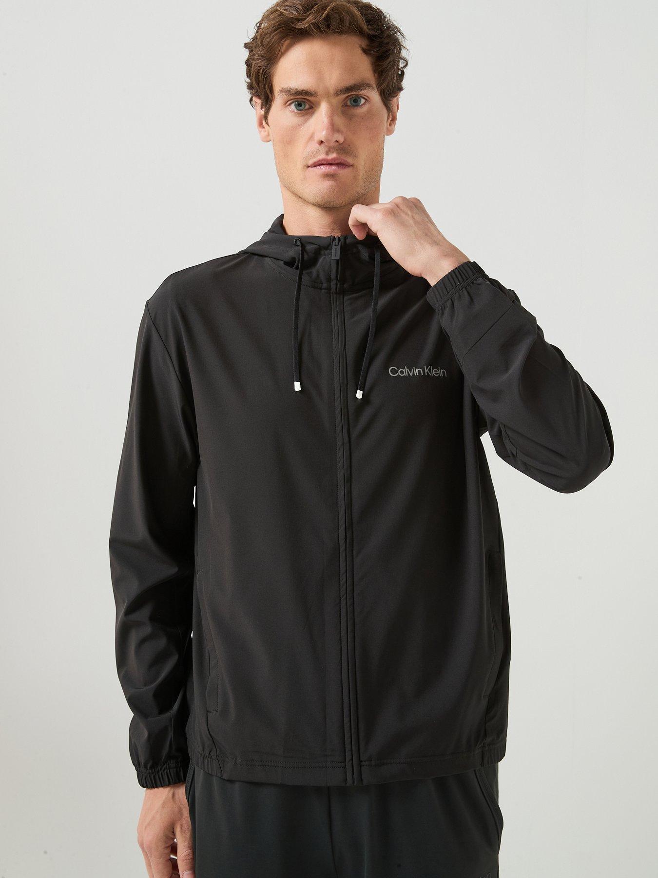 Calvin Klein Sport Calvin Klein Sport Work Out Icon Wind Lightweight Hooded Jacket - Black