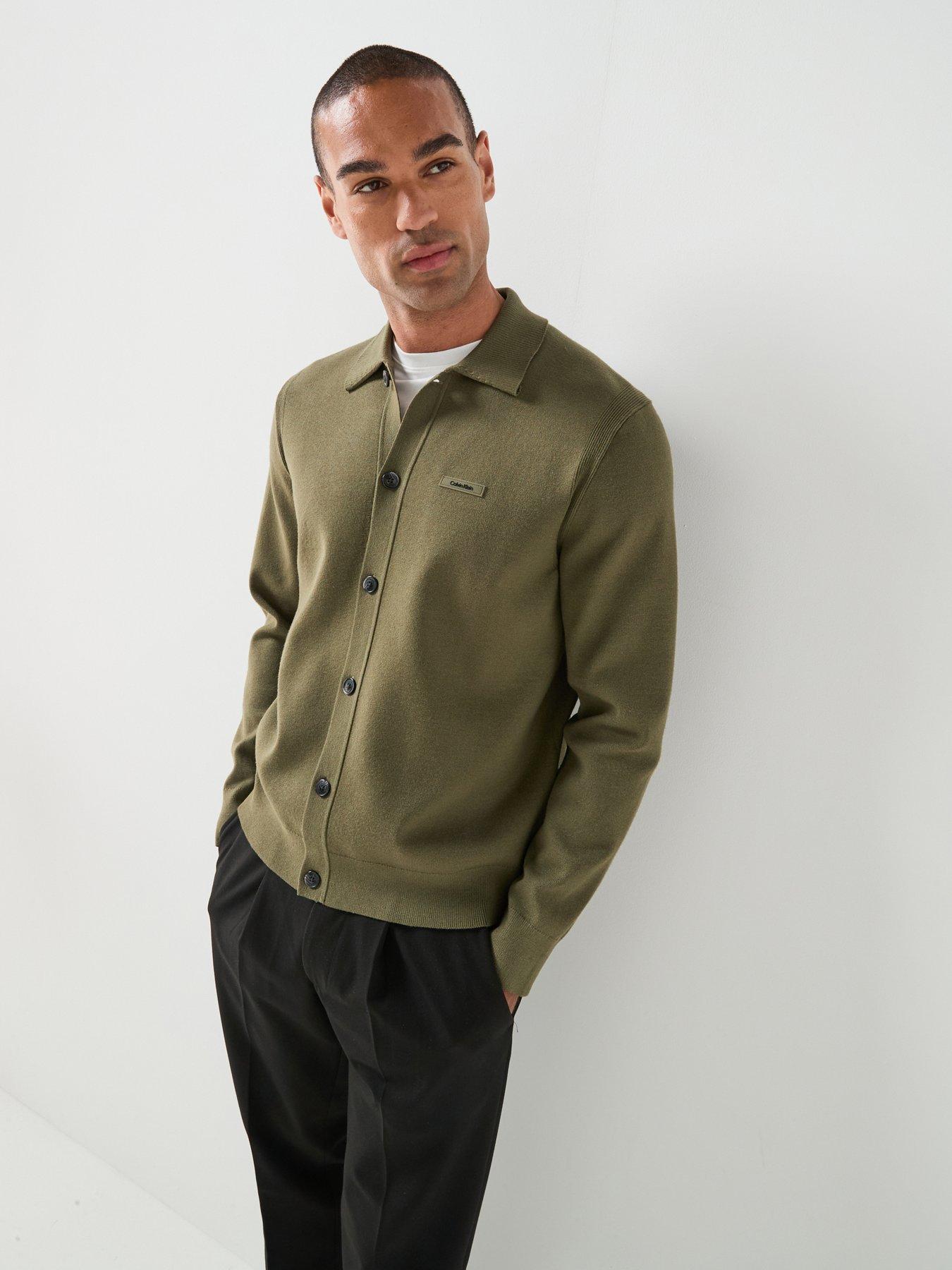 Calvin Klein Button Through Polo Shirt - Green