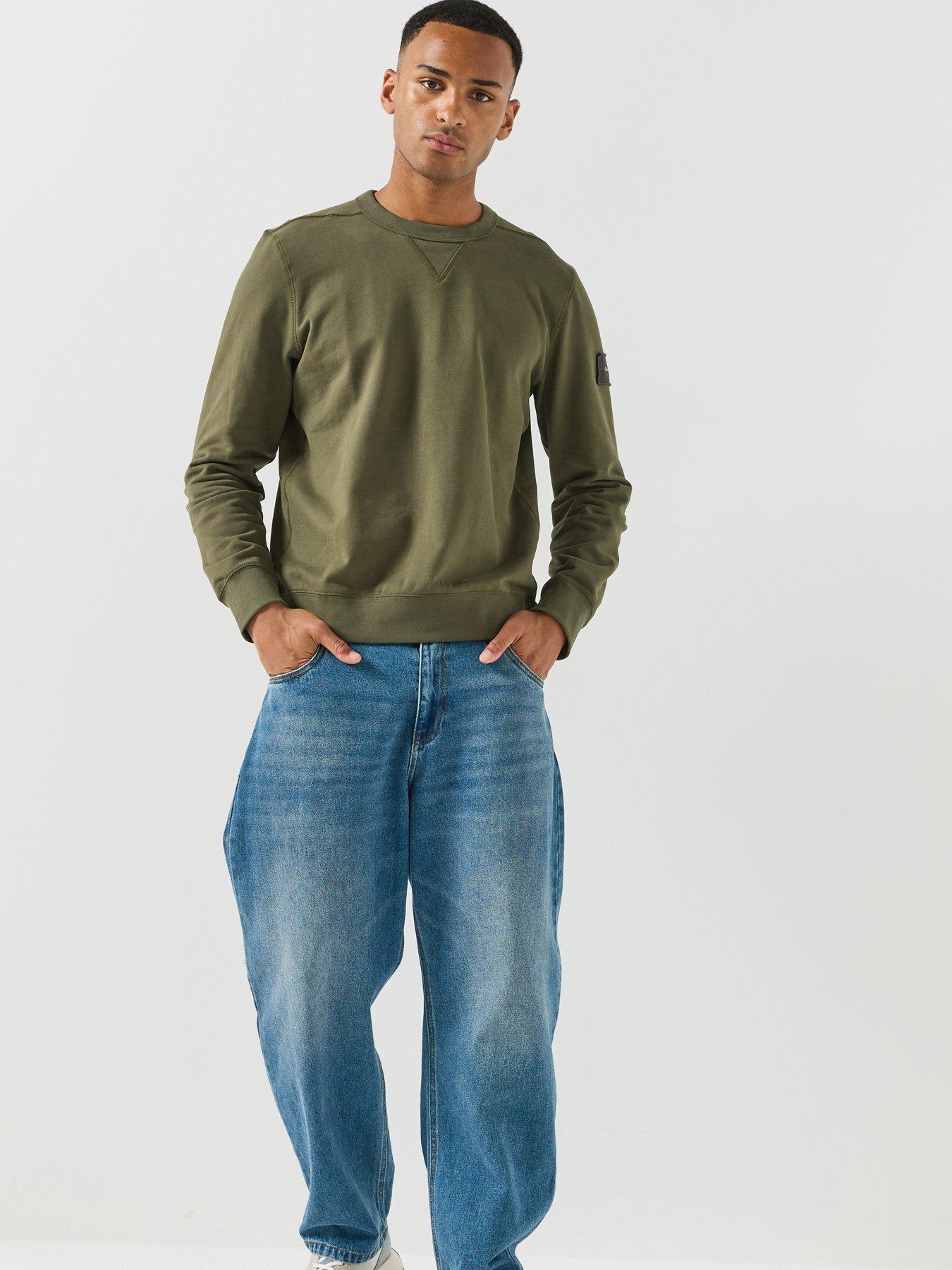 Image 3 of 6 of Calvin Klein Jeans Badge Crew Sweat - Green