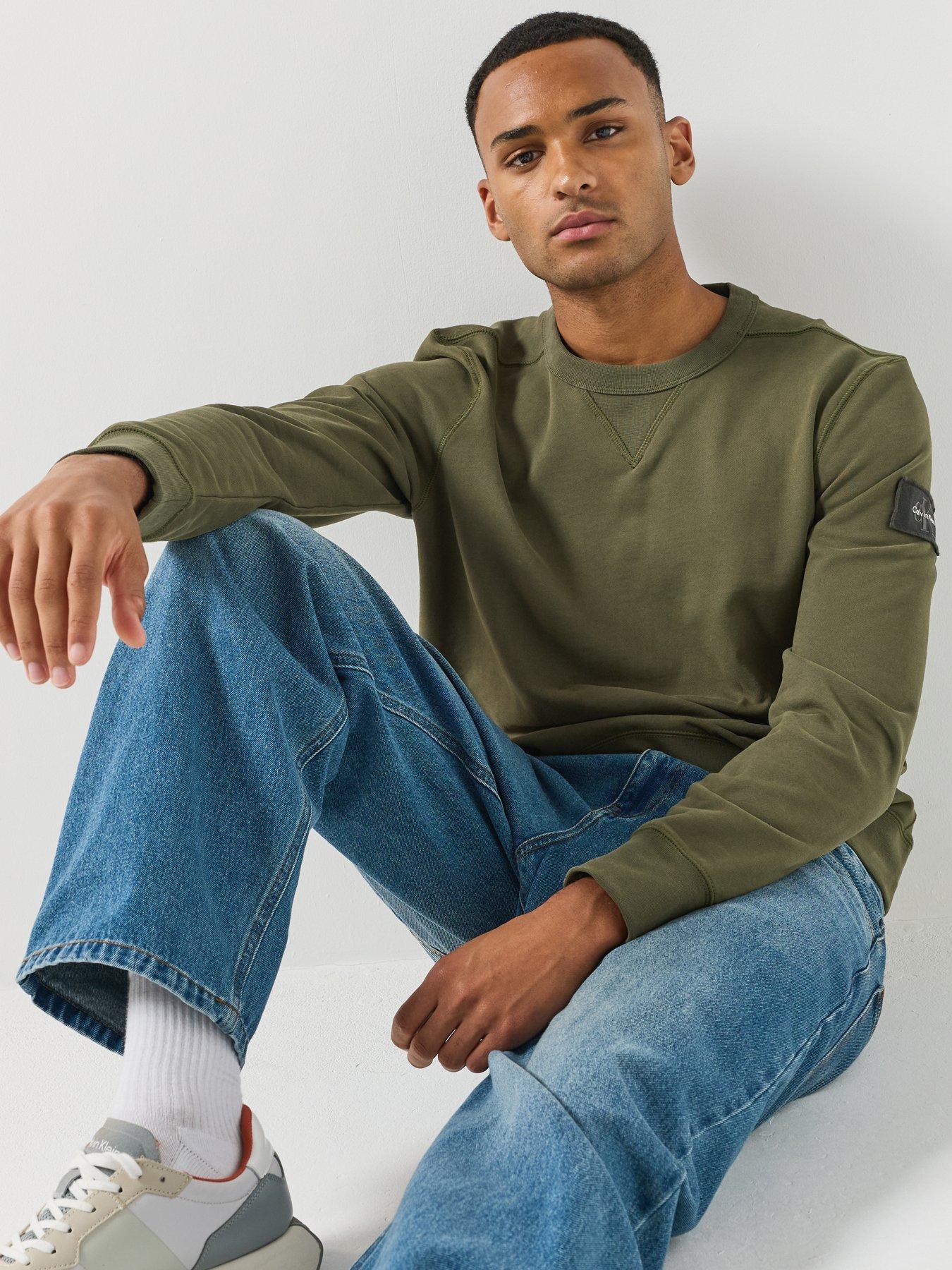 Image 4 of 6 of Calvin Klein Jeans Badge Crew Sweat - Green