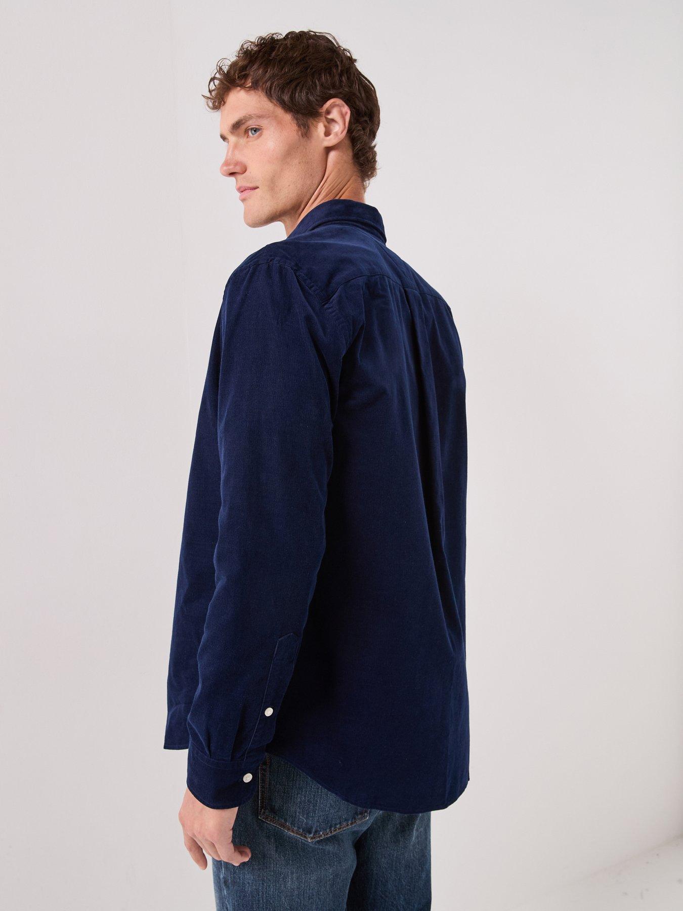 Image 6 of 6 of Tommy Hilfiger Solid Corduroy Regular Fit Shirt - Navy