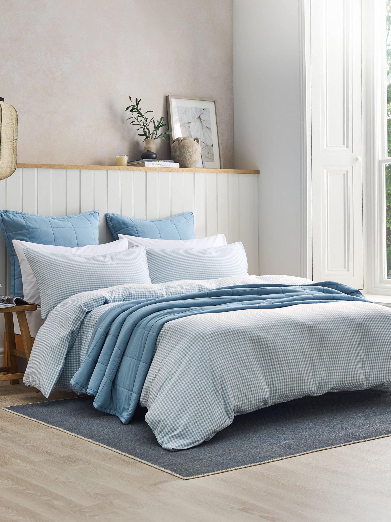 Christy Gingham Yarn Dyed Soft Airy Cotton Duvet Cover Set
