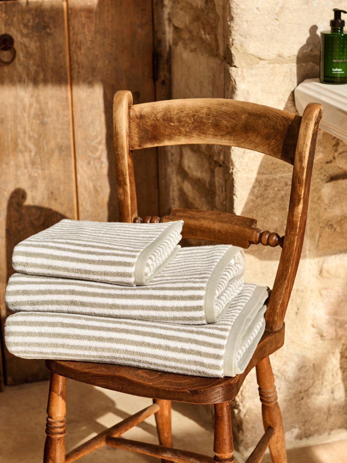 Christy Portobello Stripe Seaside Inspired Cotton Bathroom Towels