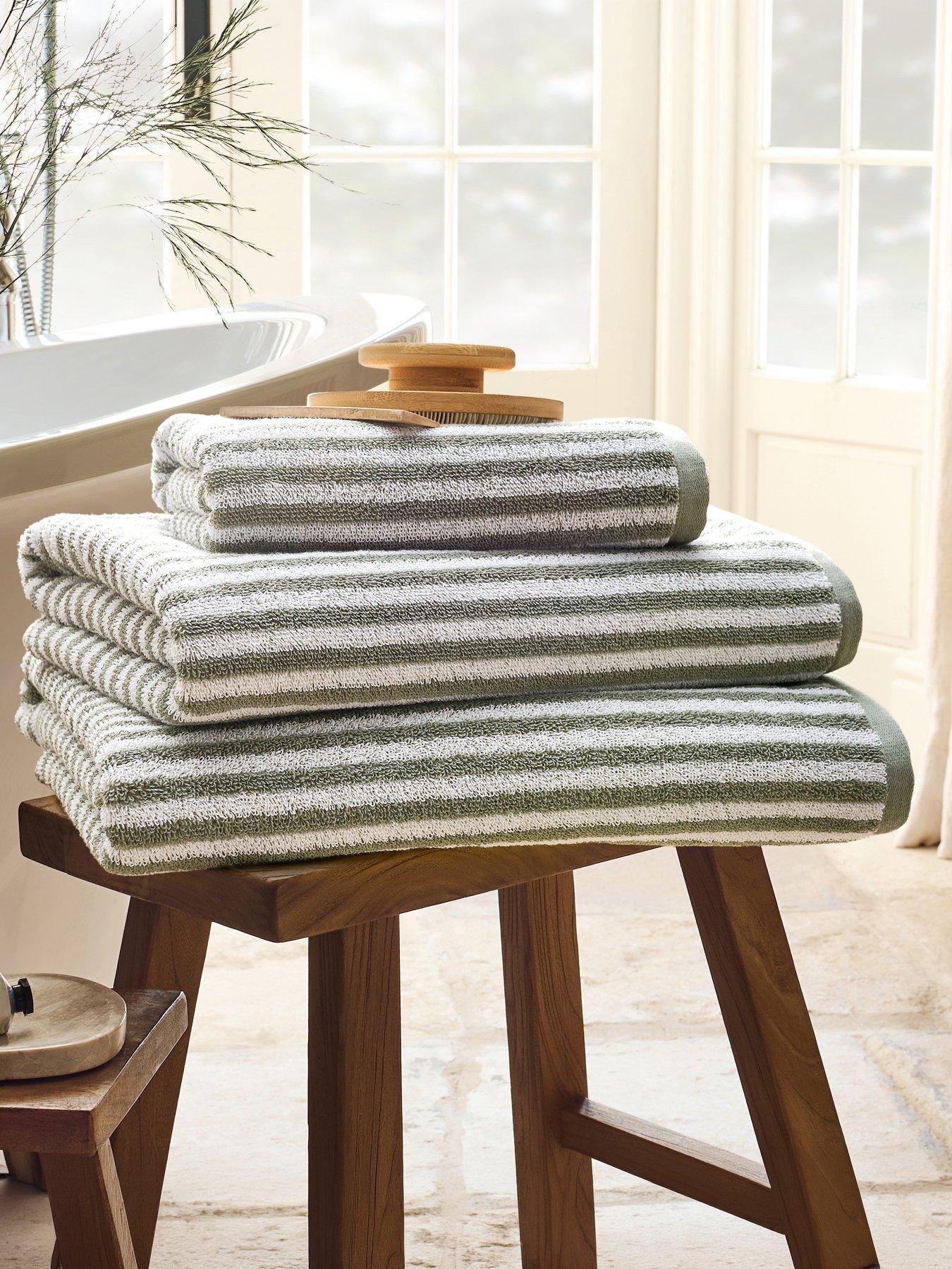 Christy Portobello Stripe Seaside Inspired Cotton Bathroom Towels