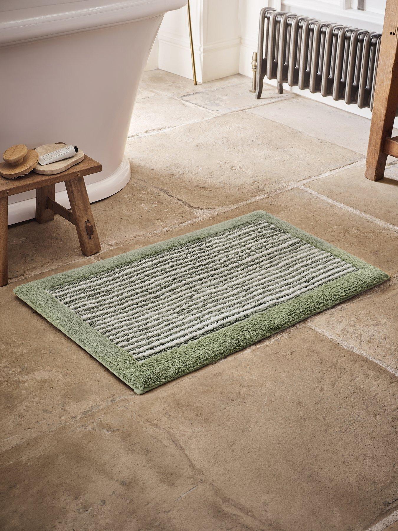 Christy Portobello Stripe Seaside Inspired Extra Fluffy Cotton Bath Mats