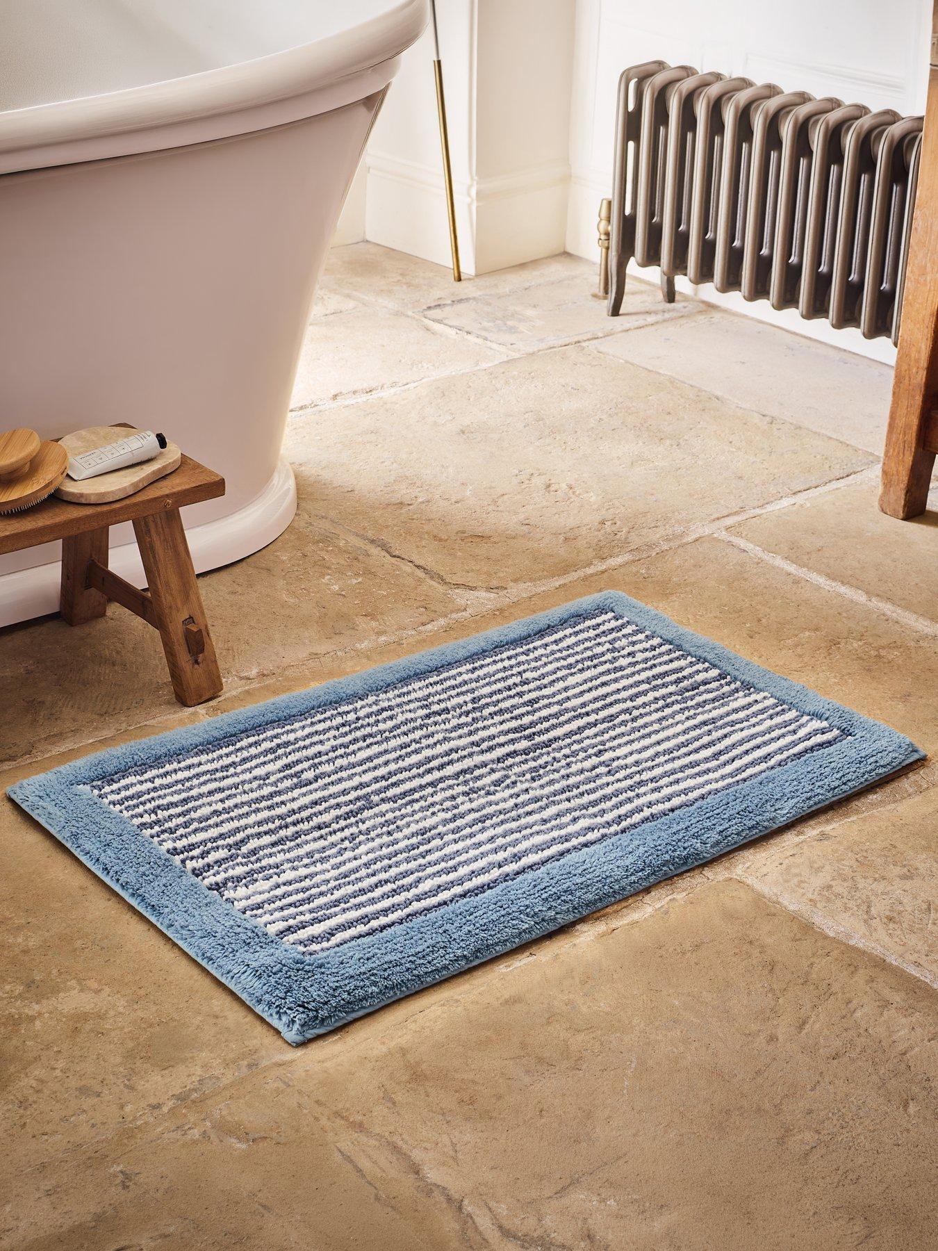 Christy Portobello Stripe Seaside Inspired Extra Fluffy Cotton Bath Mats