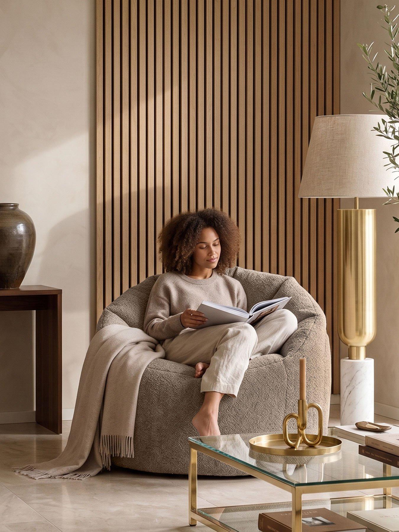 rucomfy Boucle Cinema Chair - Mushroom