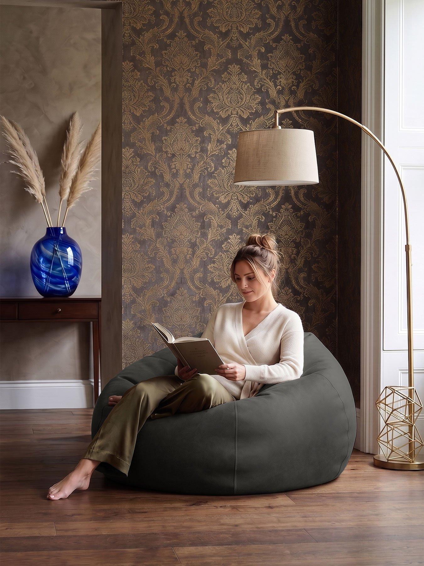 Old Bean Faux Leather Beanbag