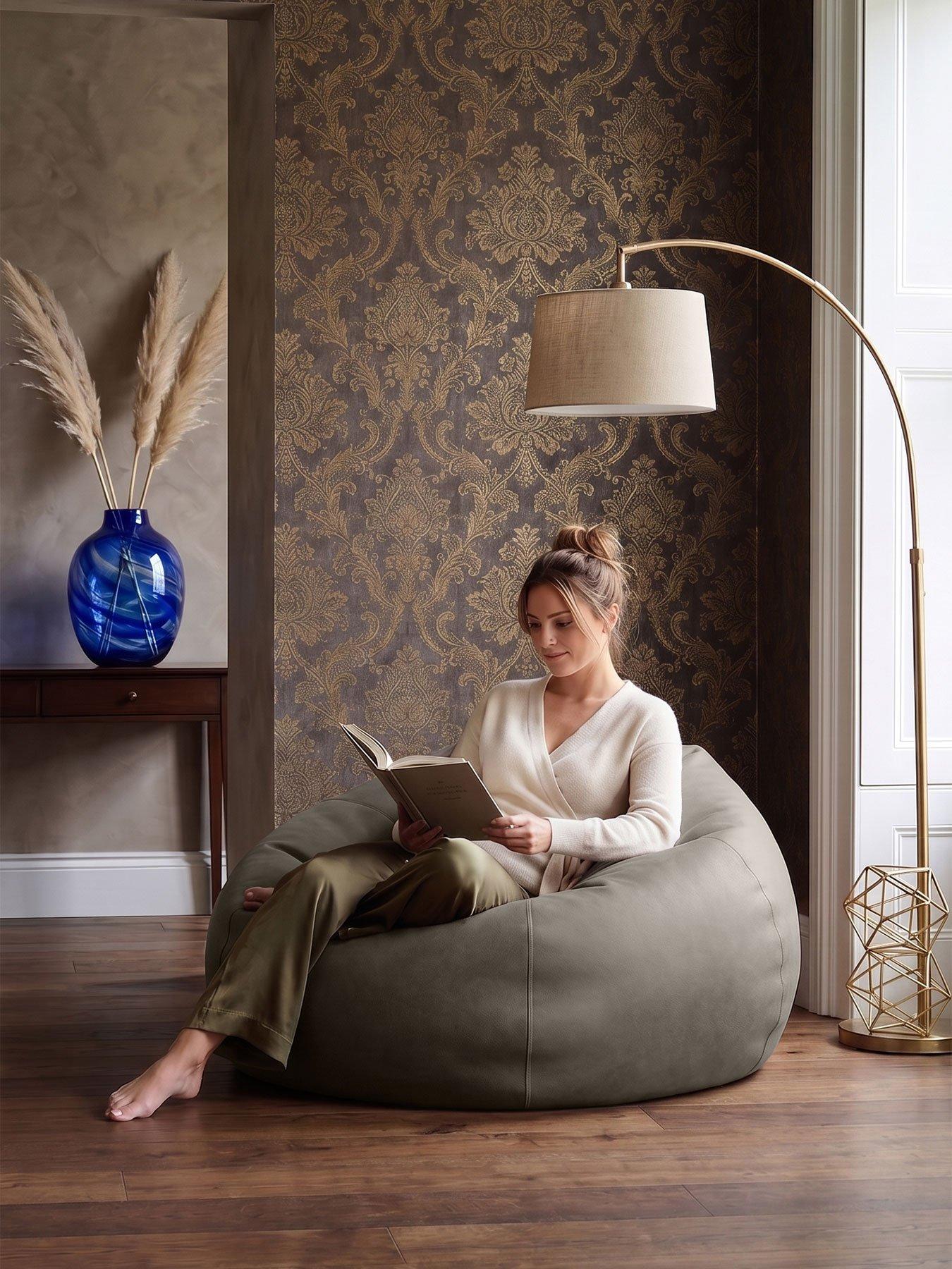 Old Bean Leather Beanbag