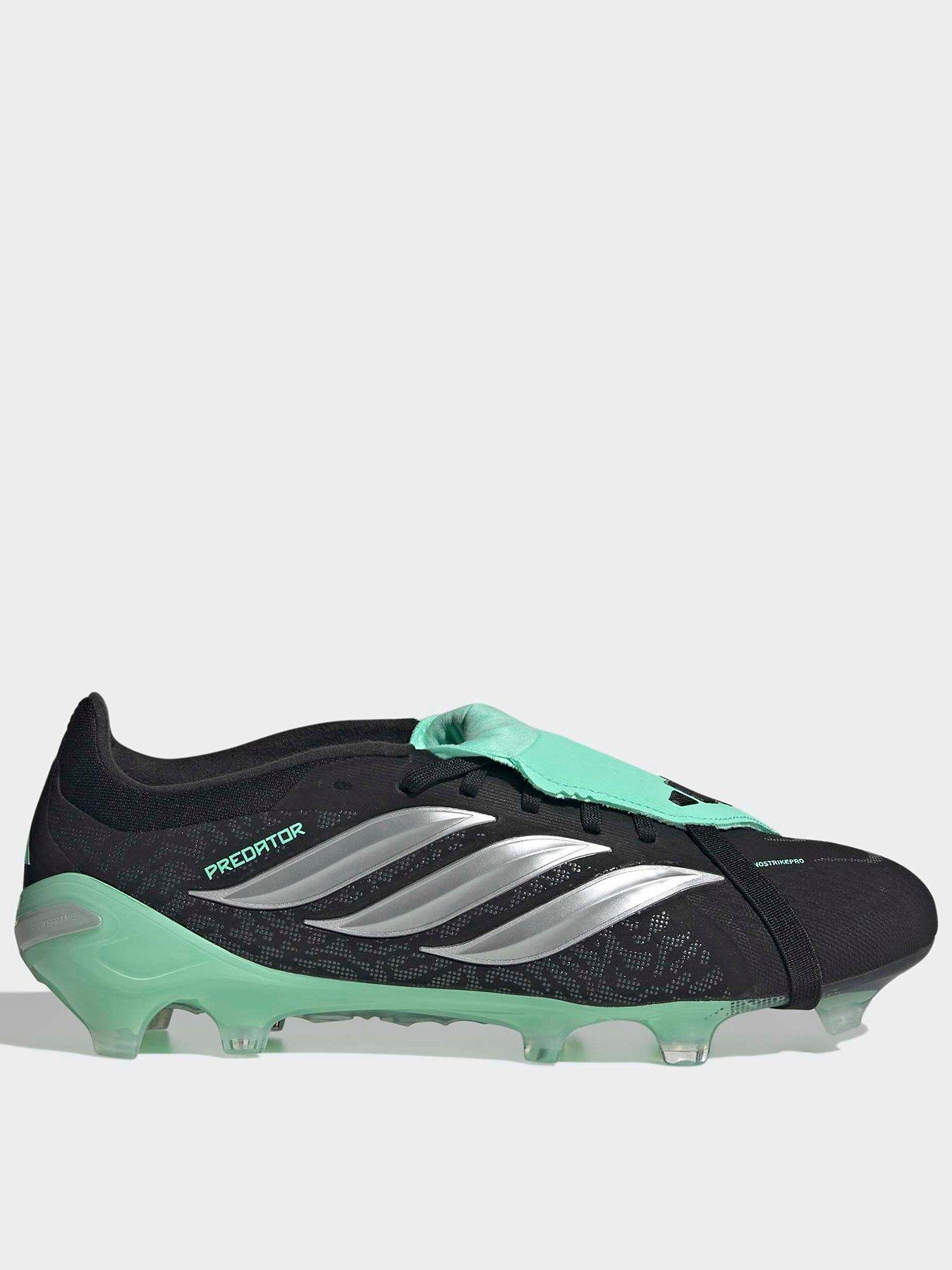 Adidas Mens Predator Pro Folded Tongue Firm Ground Football Boots - Black/Green