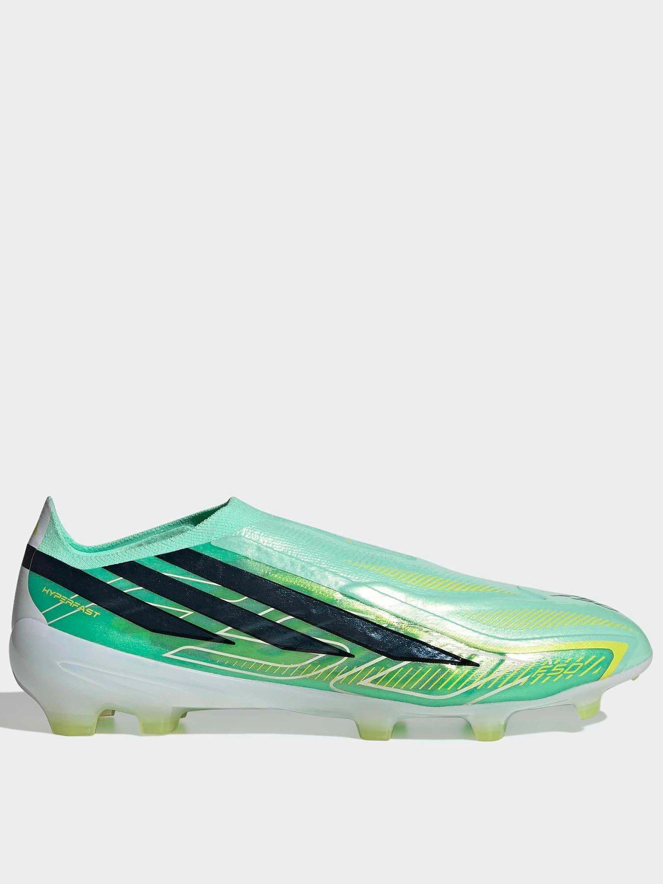 Adidas Mens F50 Hyperfast Pro Laceless Firm Ground Football Boots - Green/Black