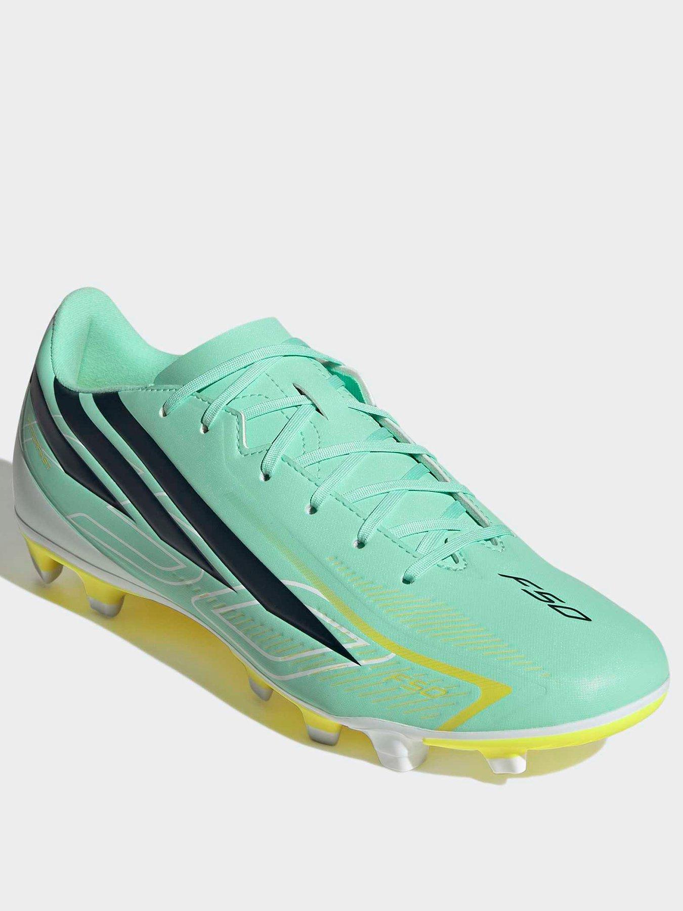 Image 2 of 6 of adidas Mens F50 Hyperfast Club Firm Ground Football Boots - Green/navy