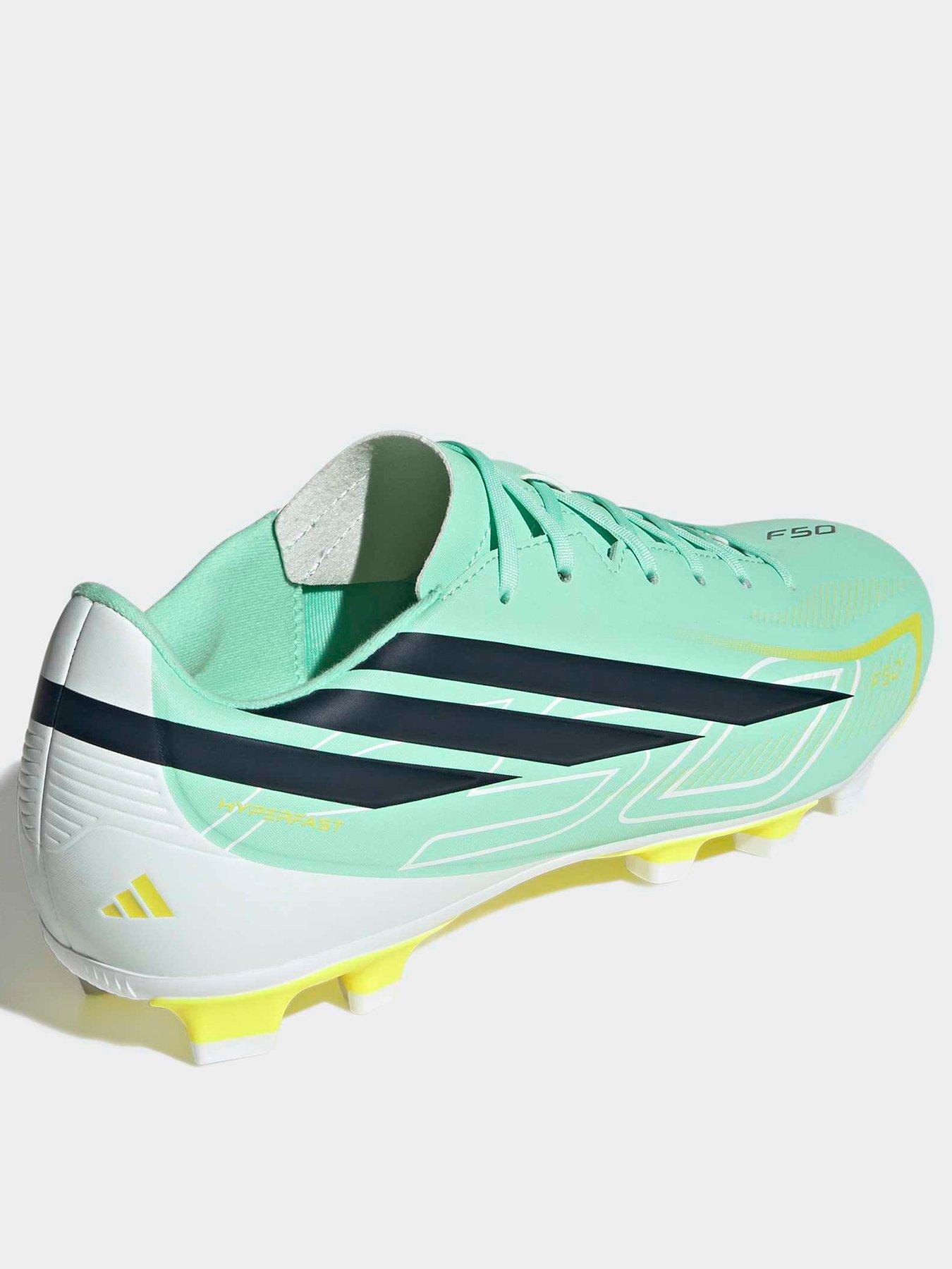 Image 3 of 6 of adidas Mens F50 Hyperfast Club Firm Ground Football Boots - Green/navy