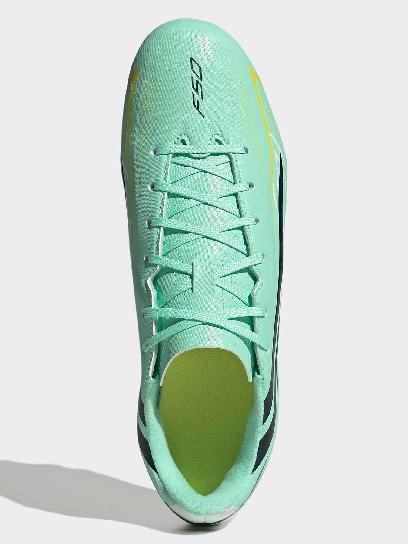 Image 4 of 6 of adidas Mens F50 Hyperfast Club Firm Ground Football Boots - Green/navy