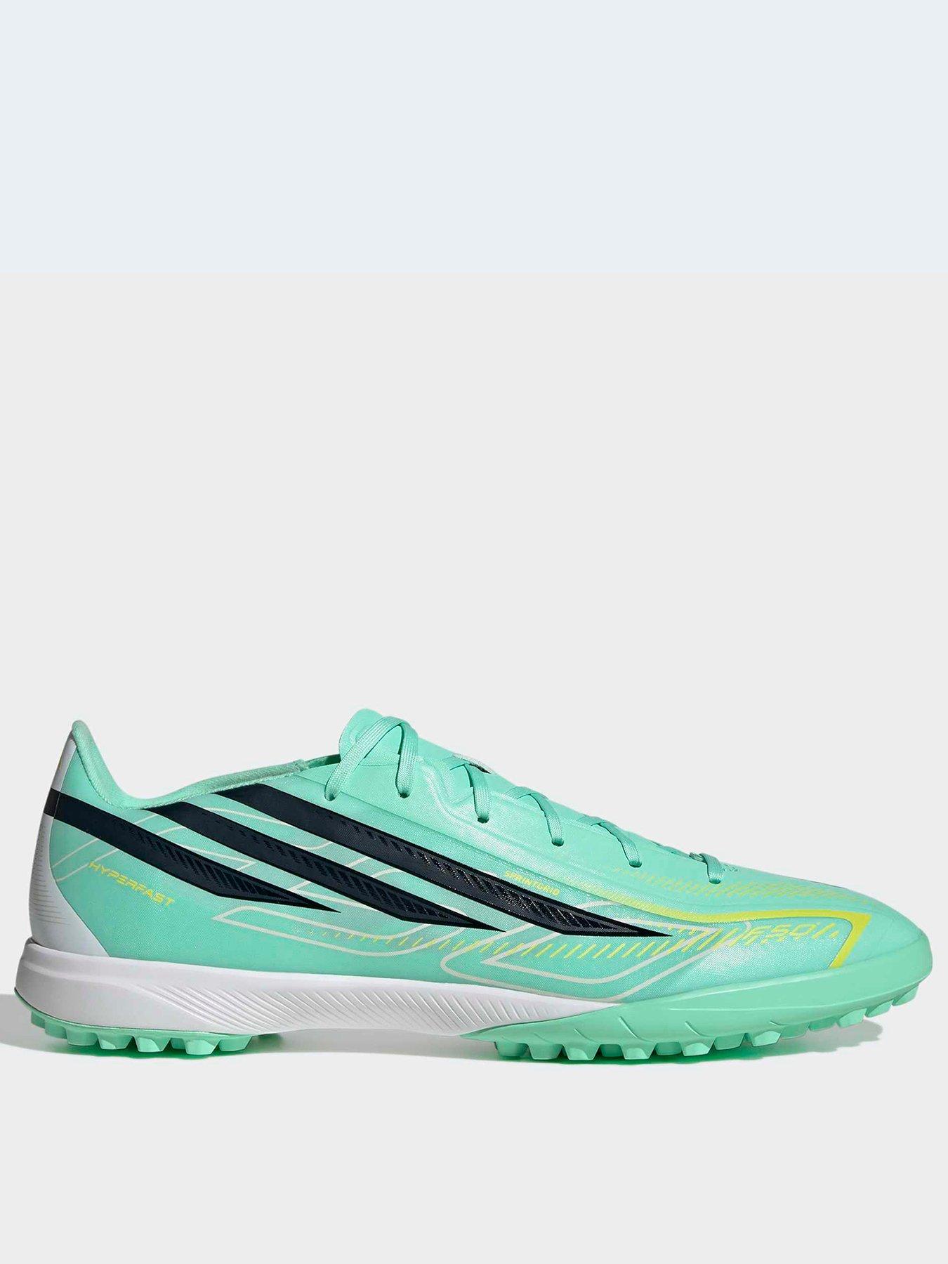 Adidas Mens F50 Hyperfast League Astro Turf Football Boots - Green/Navy