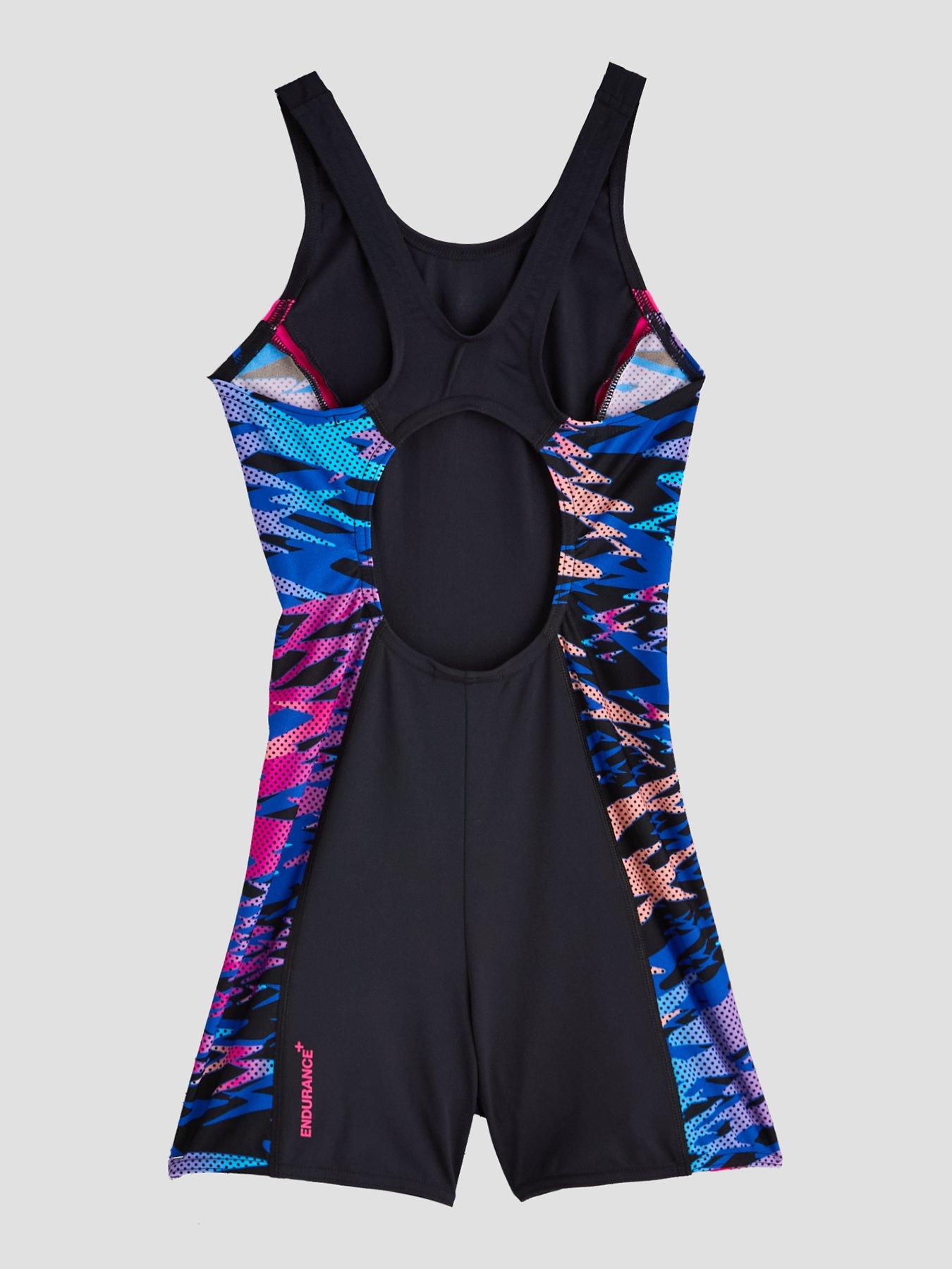 Image 2 of 6 of Speedo Junior Girls Hyperboom Splice Muscleback Legsuit - Black