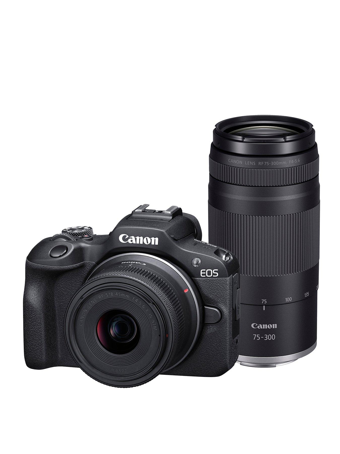 Canon EOS R100 APS-C Mirrorless Camera inc RF-S 18-45mm + RF 75-300mm Lens