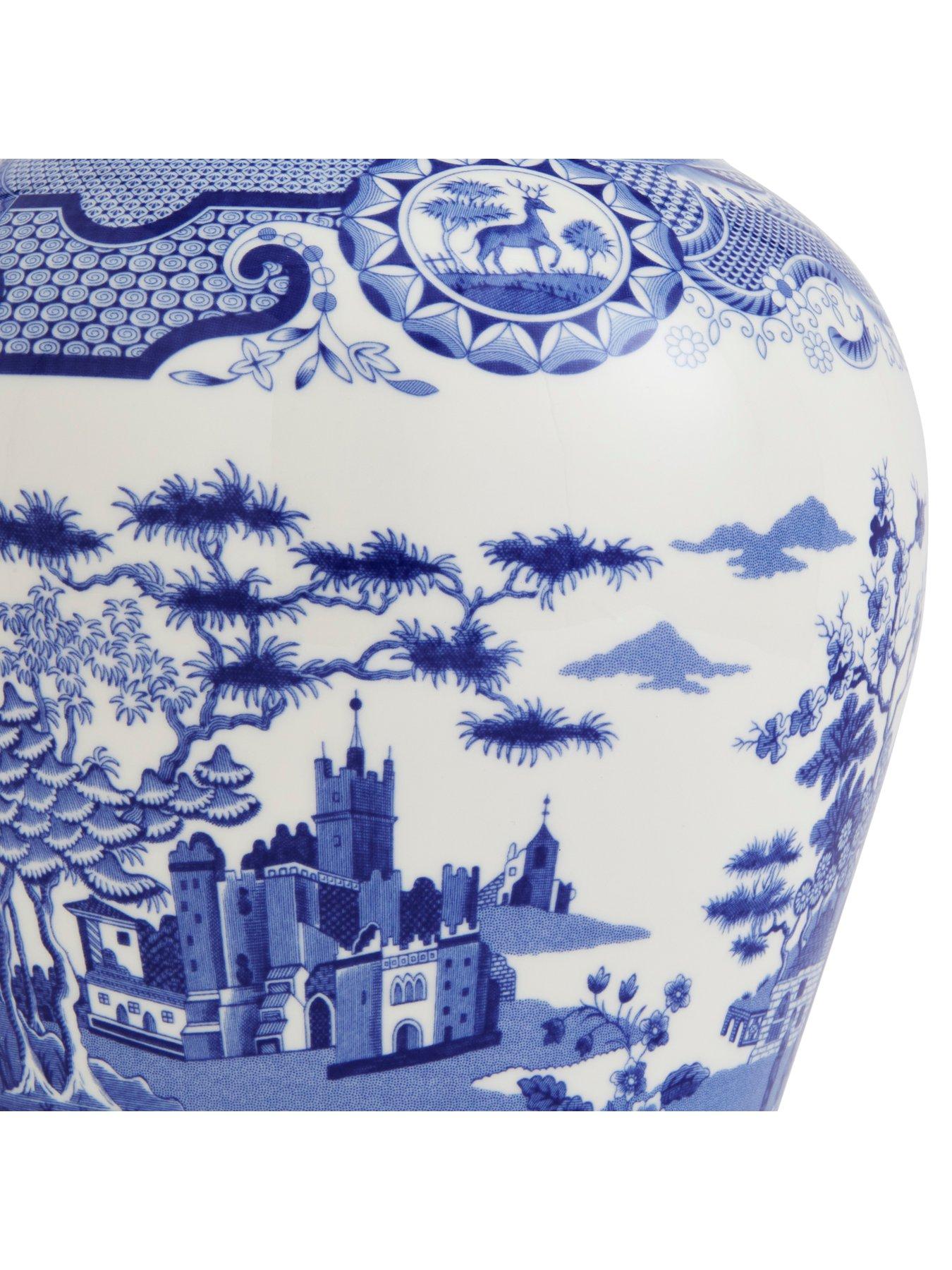 Image 5 of 5 of Spode Blue Italian Gothic Castle Vase