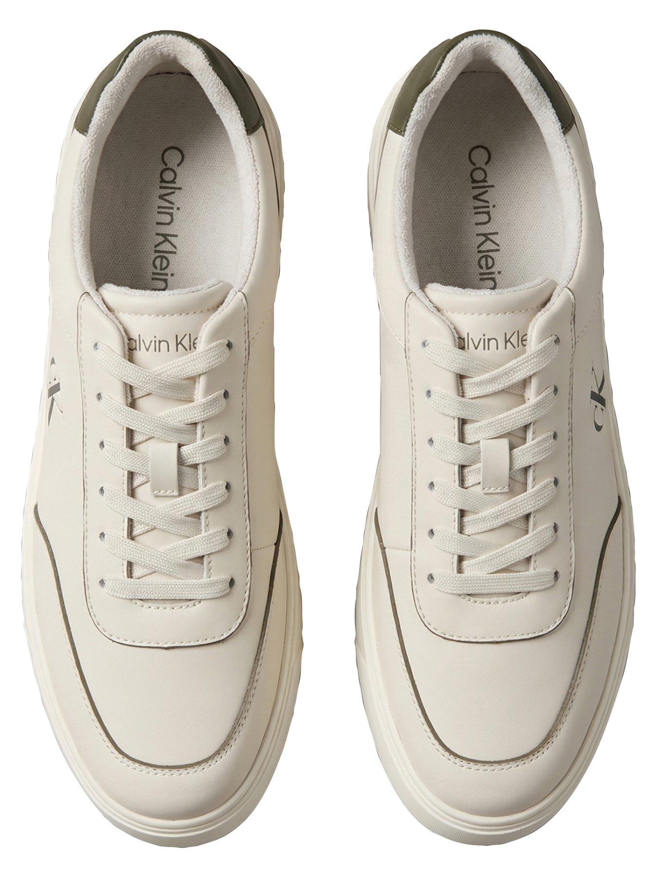 Image 4 of 5 of Calvin Klein Classic Cups Oxford Leather Trainers - Off White