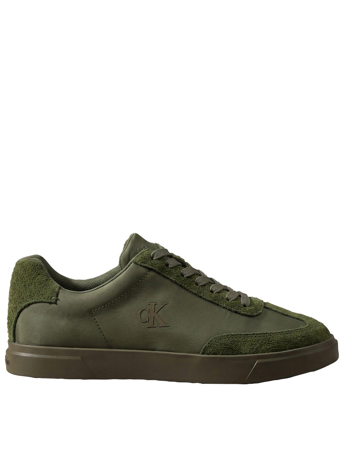 Image 1 of 6 of Calvin Klein Low Profile Cupsole Lace Trainers - Green