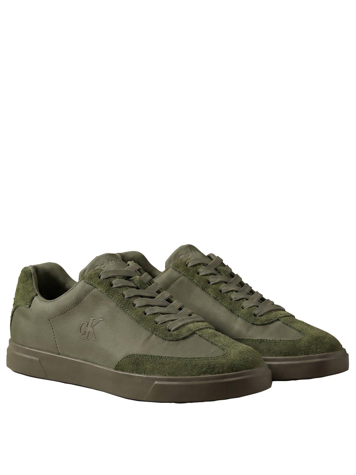 Image 2 of 6 of Calvin Klein Low Profile Cupsole Lace Trainers - Green