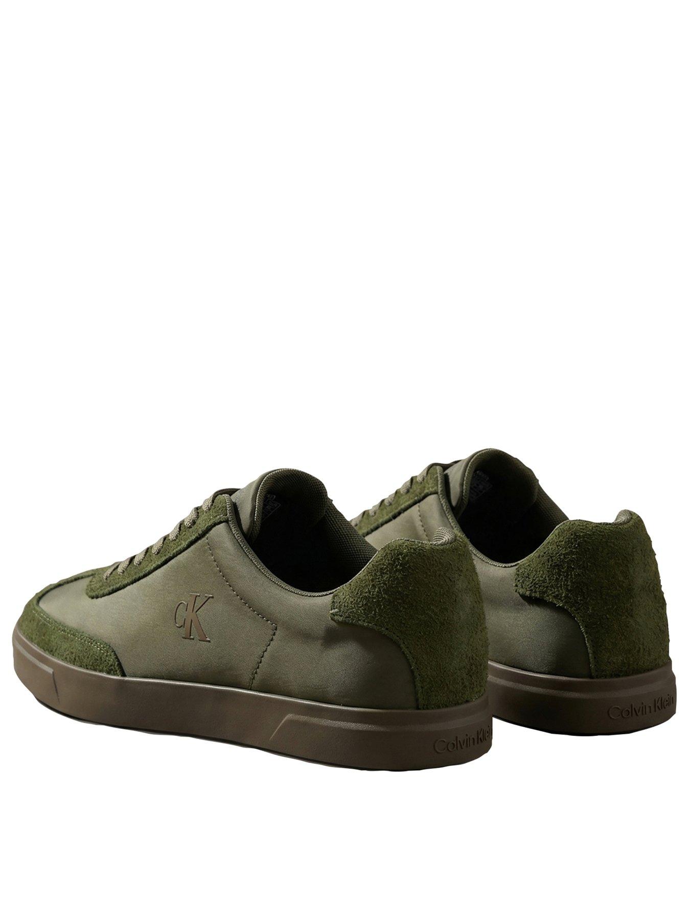 Image 3 of 6 of Calvin Klein Low Profile Cupsole Lace Trainers - Green