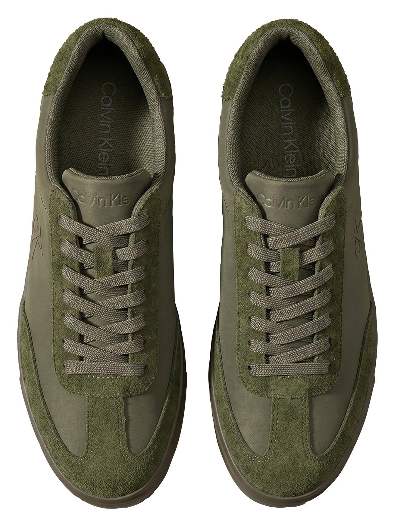 Image 4 of 6 of Calvin Klein Low Profile Cupsole Lace Trainers - Green