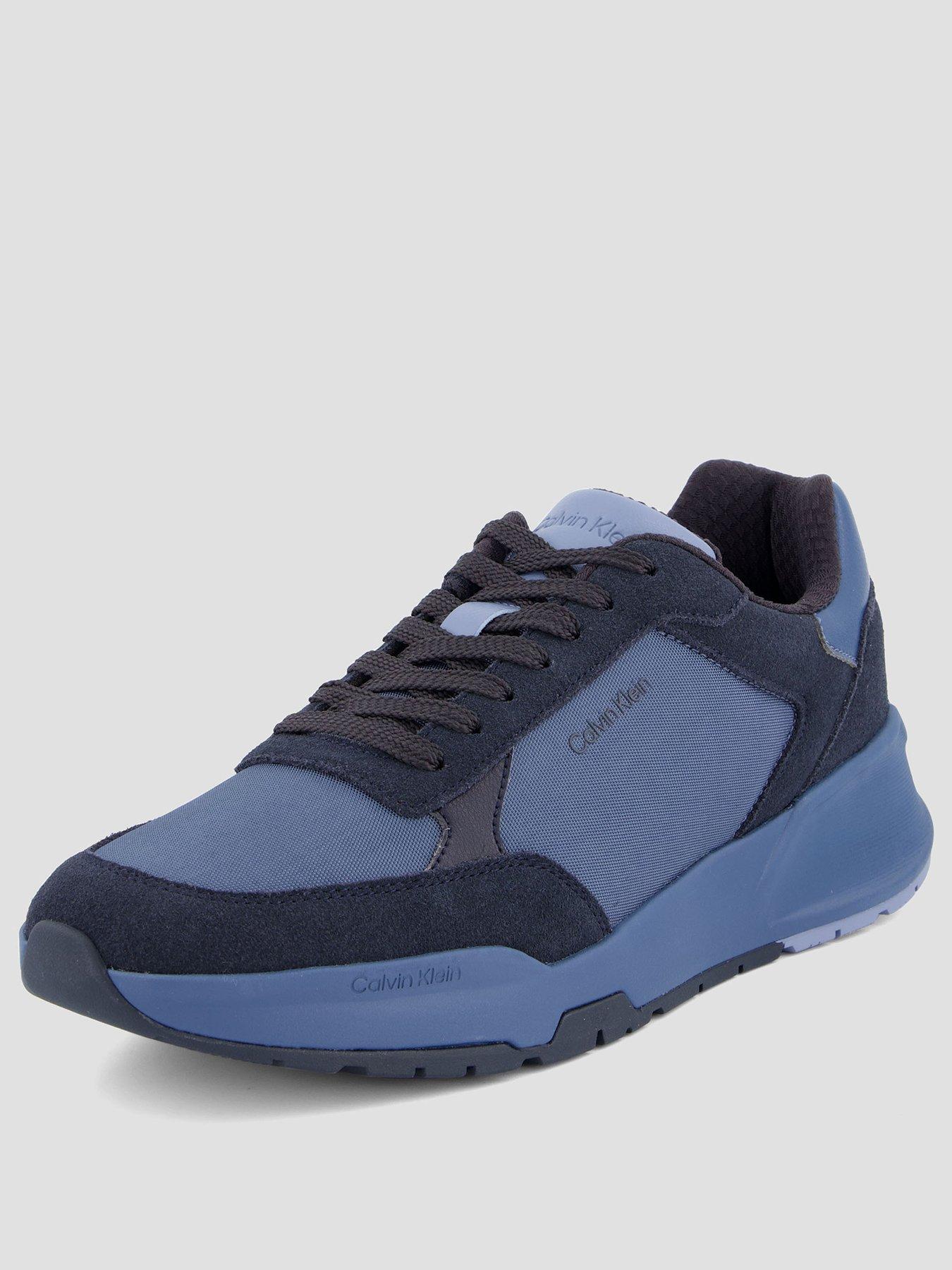 Image 2 of 7 of Calvin Klein City Runner Laceup Nylon Suede Trainers - Blue