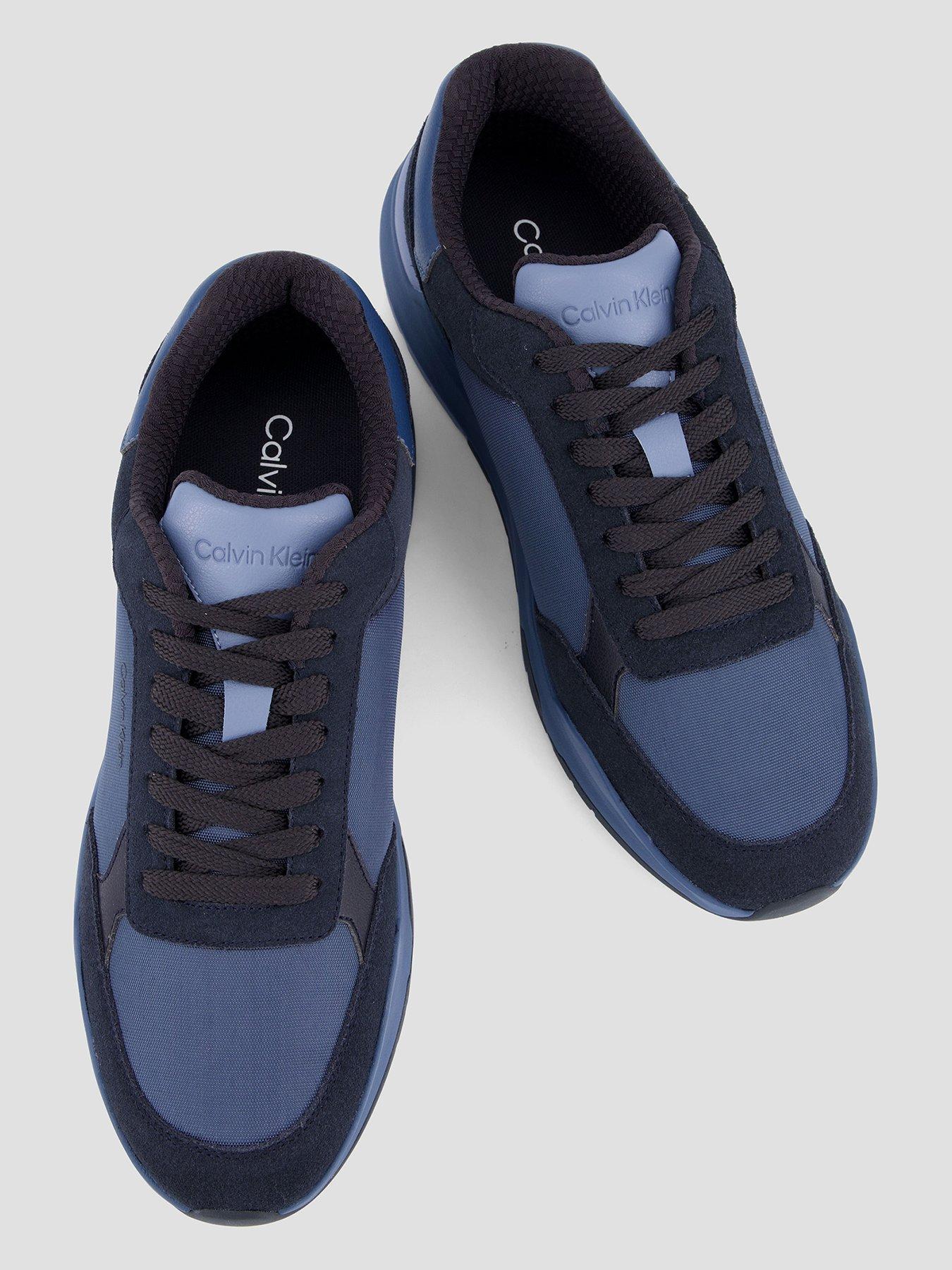 Image 3 of 7 of Calvin Klein City Runner Laceup Nylon Suede Trainers - Blue
