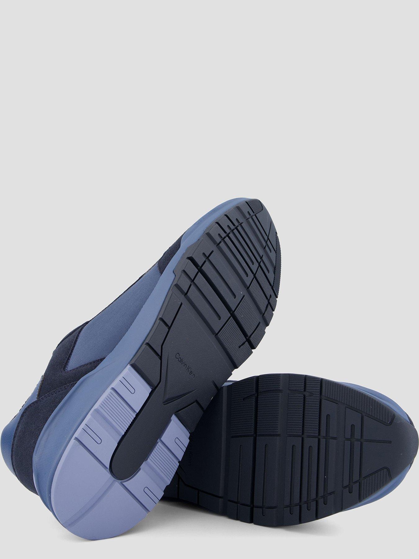 Image 4 of 7 of Calvin Klein City Runner Laceup Nylon Suede Trainers - Blue