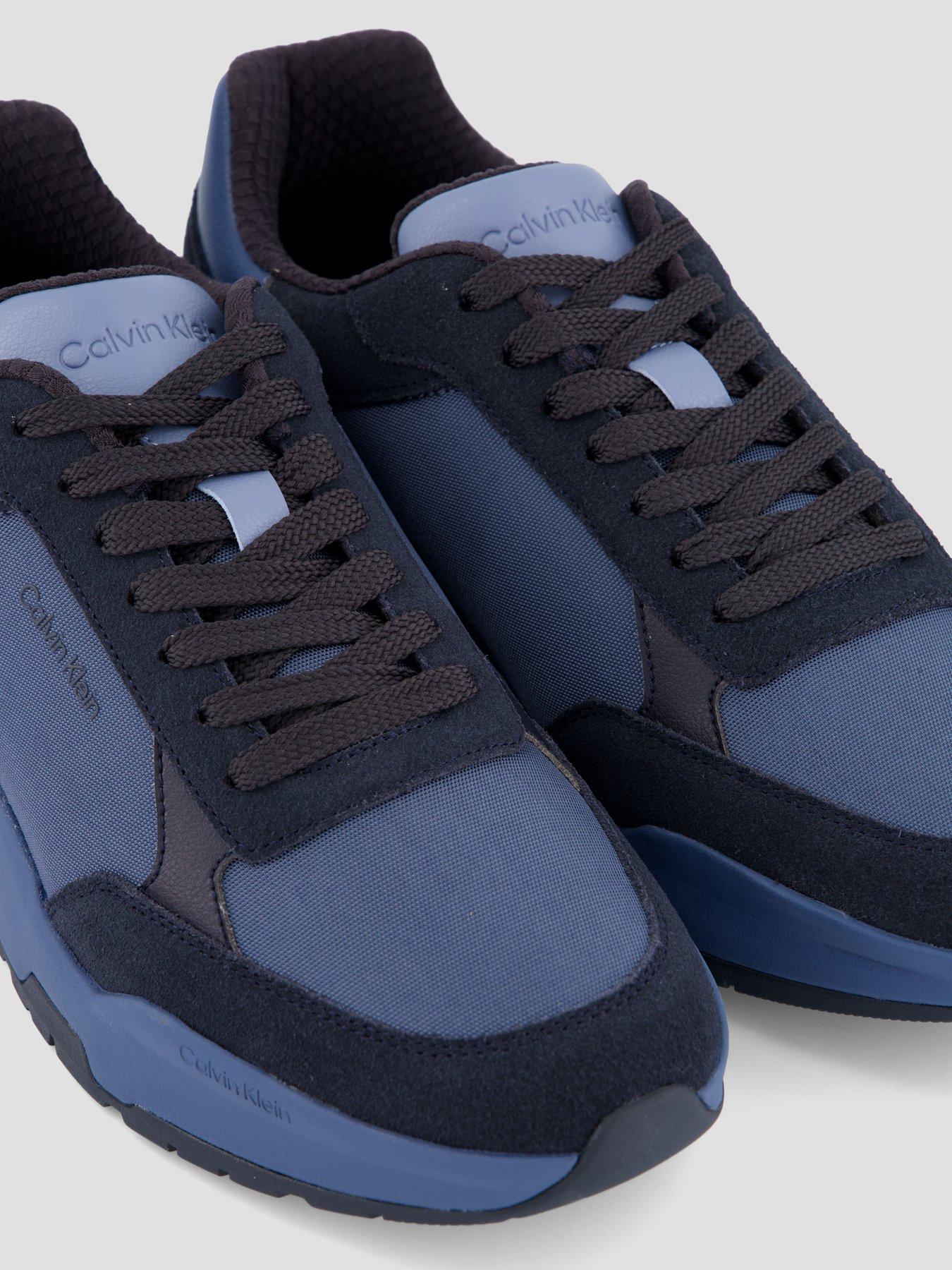 Image 5 of 7 of Calvin Klein City Runner Laceup Nylon Suede Trainers - Blue