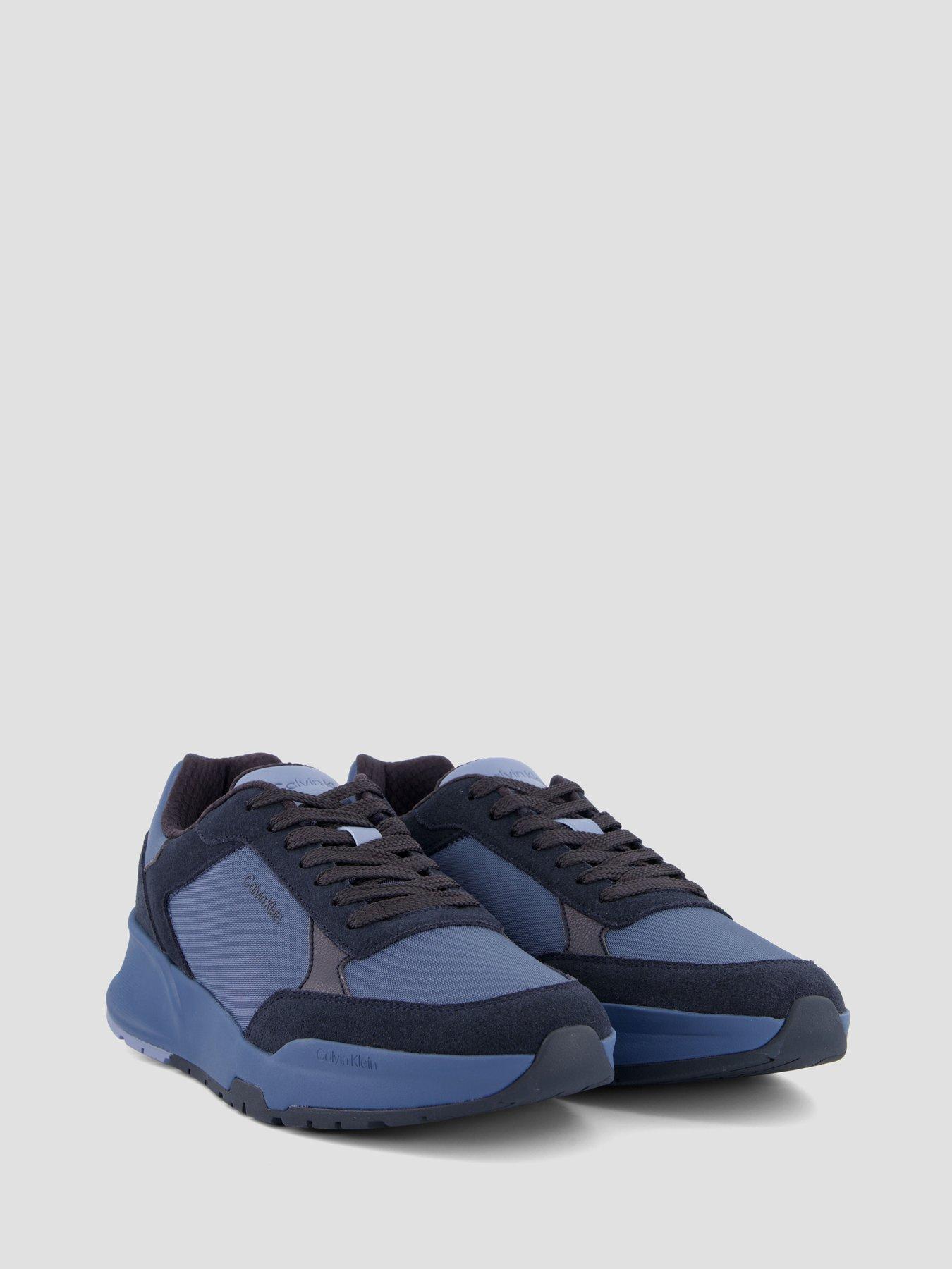 Image 6 of 7 of Calvin Klein City Runner Laceup Nylon Suede Trainers - Blue