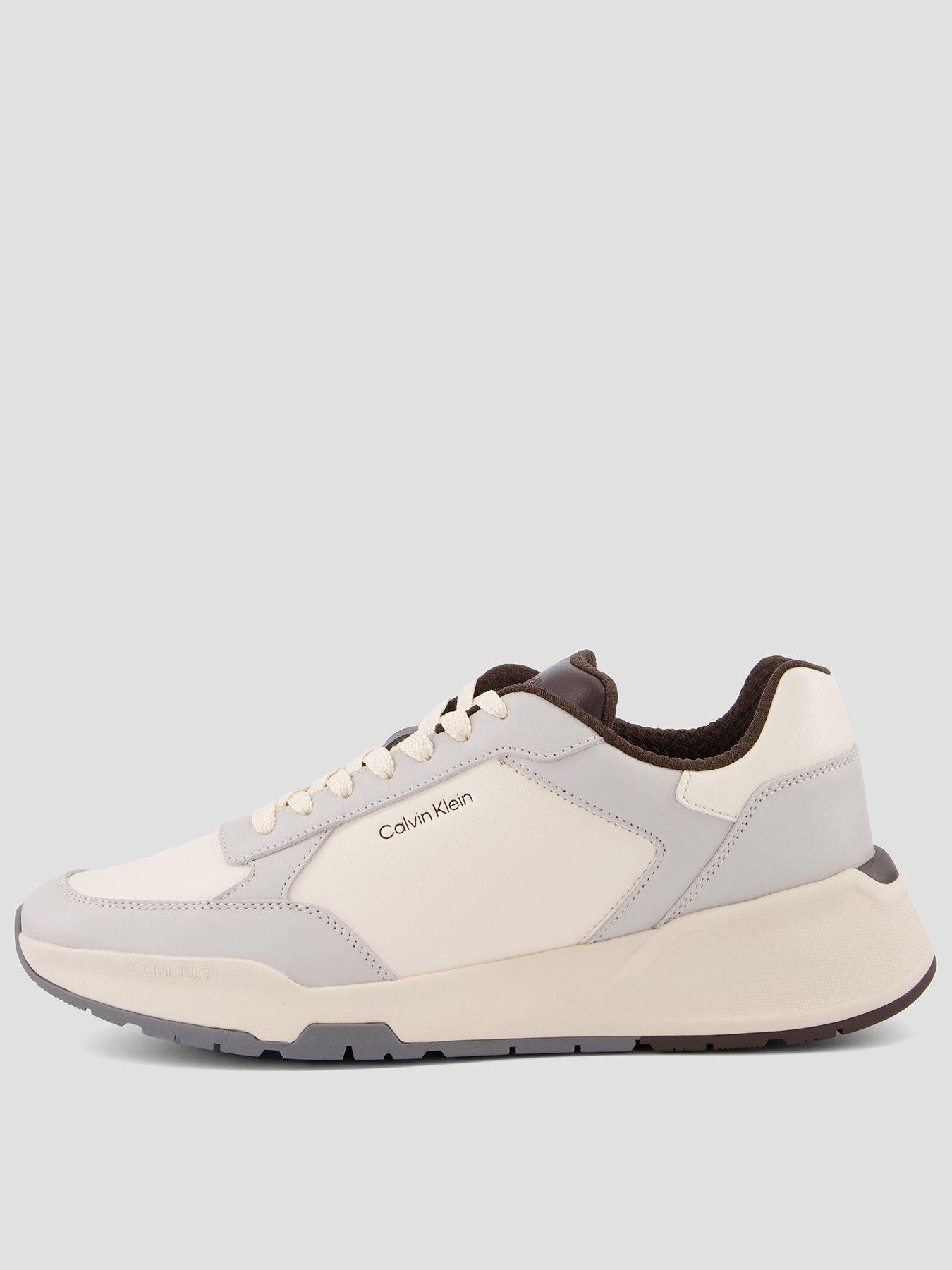 Calvin Klein City Runner Laceup Leatehr Trainers - Off White