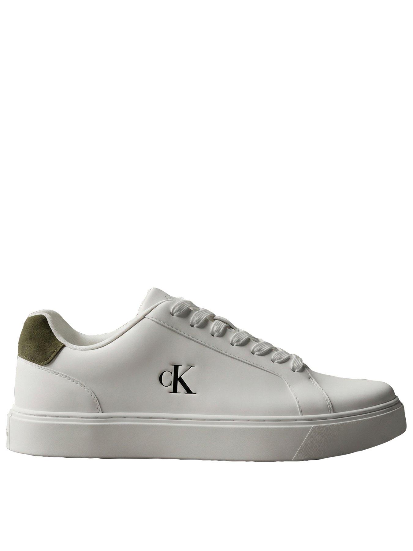 Image 1 of 5 of Calvin Klein Classic Cupsole Laceup Trainers - White