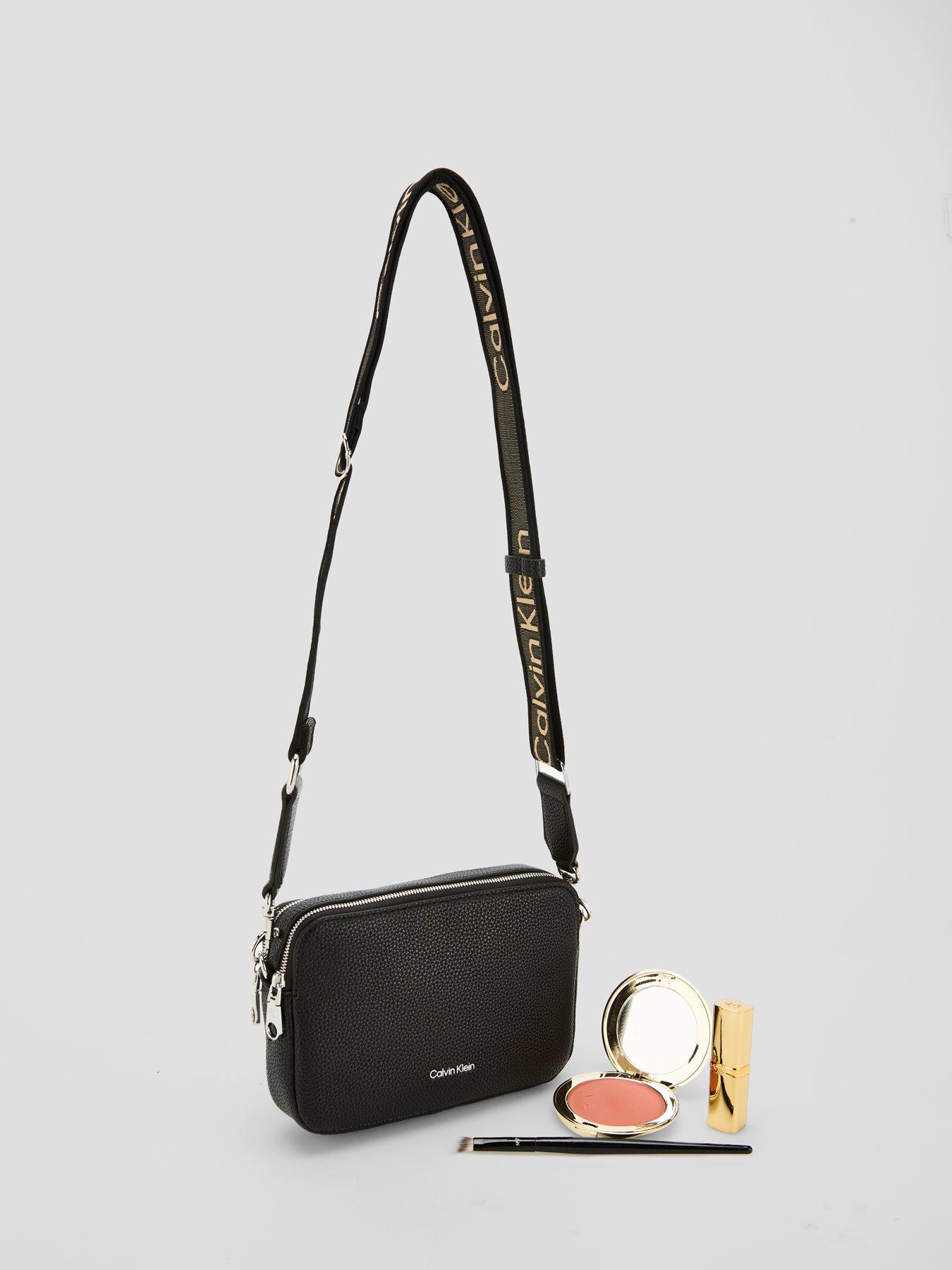 Image 2 of 6 of Calvin Klein Logo Strap Camera Bag - Black