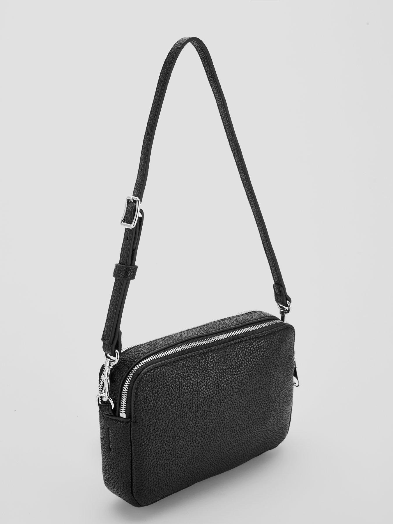 Image 3 of 6 of Calvin Klein Logo Strap Camera Bag - Black