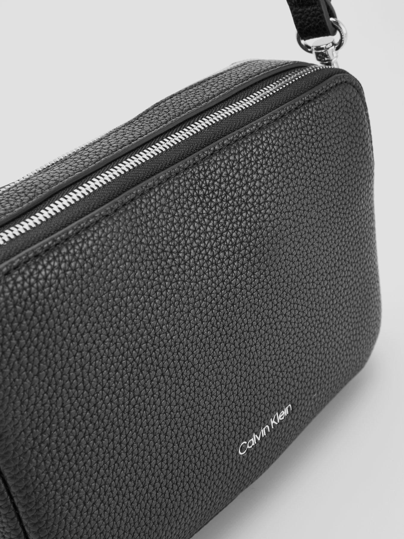 Image 4 of 6 of Calvin Klein Logo Strap Camera Bag - Black