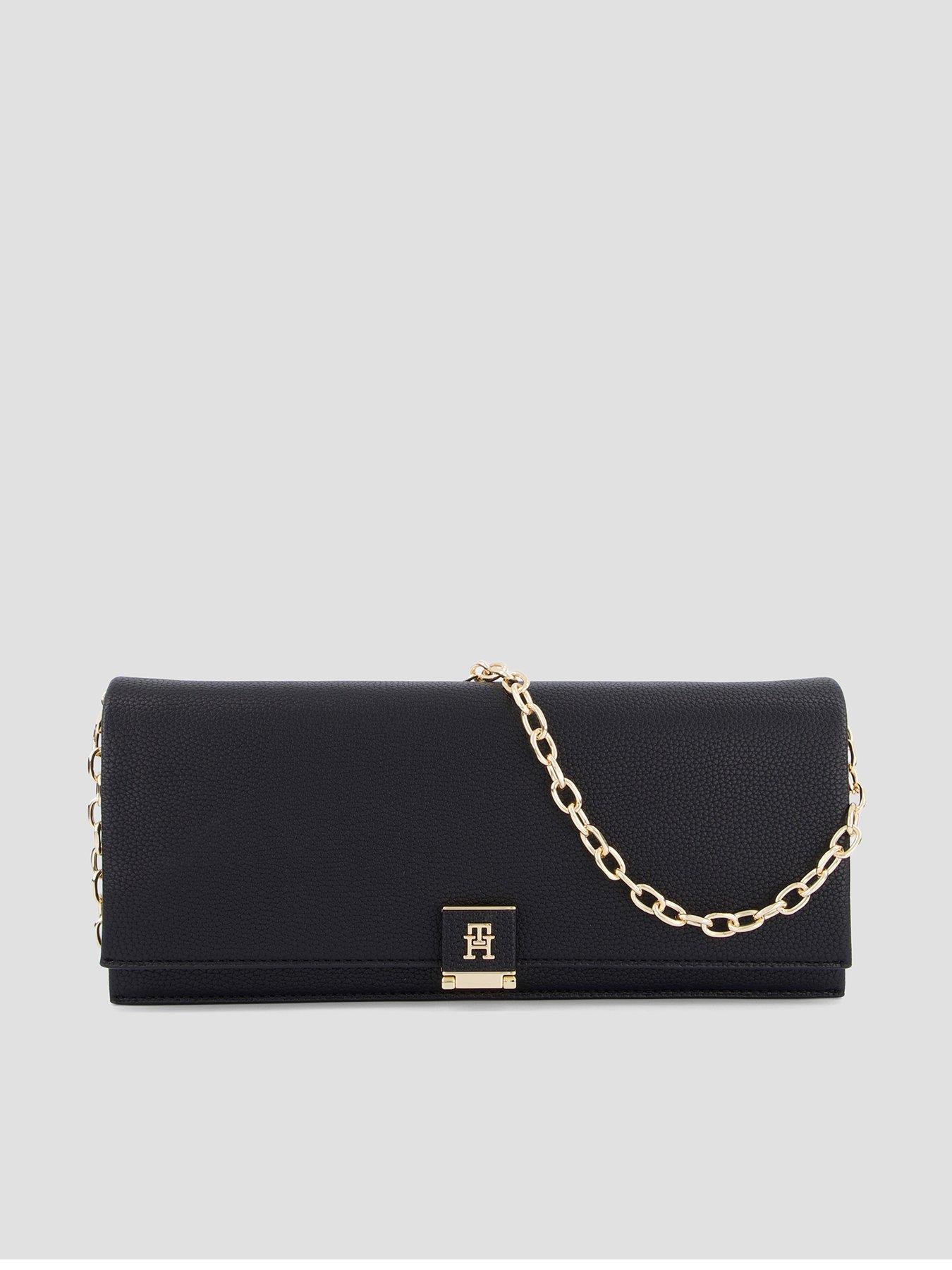 Tommy Hilfiger Chain Strap Clutch Bag - Black