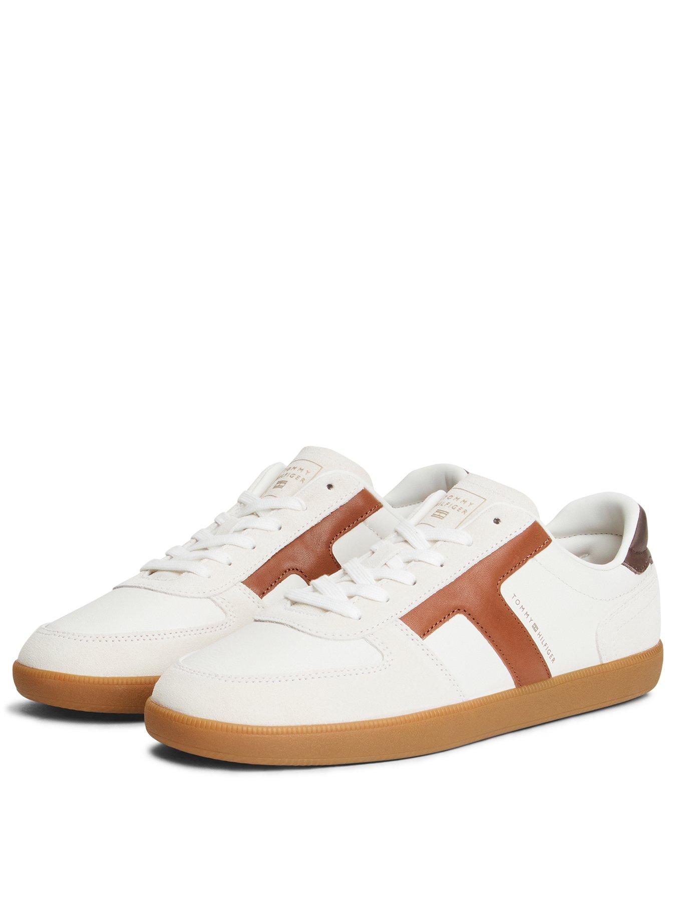 Image 2 of 6 of Tommy Hilfiger Mens Tribeca Leather Lace-Up Trainers - White