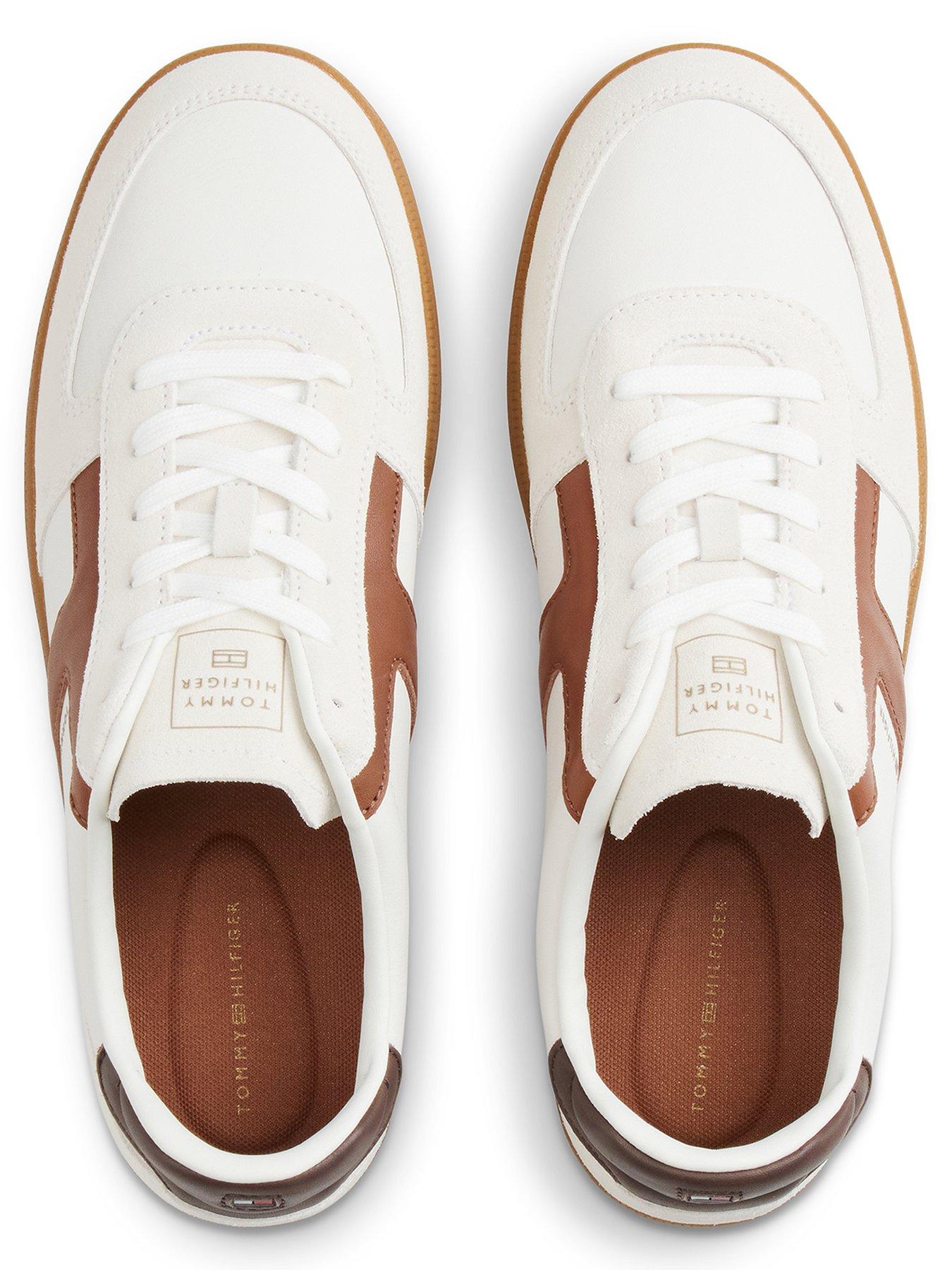 Image 4 of 6 of Tommy Hilfiger Mens Tribeca Leather Lace-Up Trainers - White