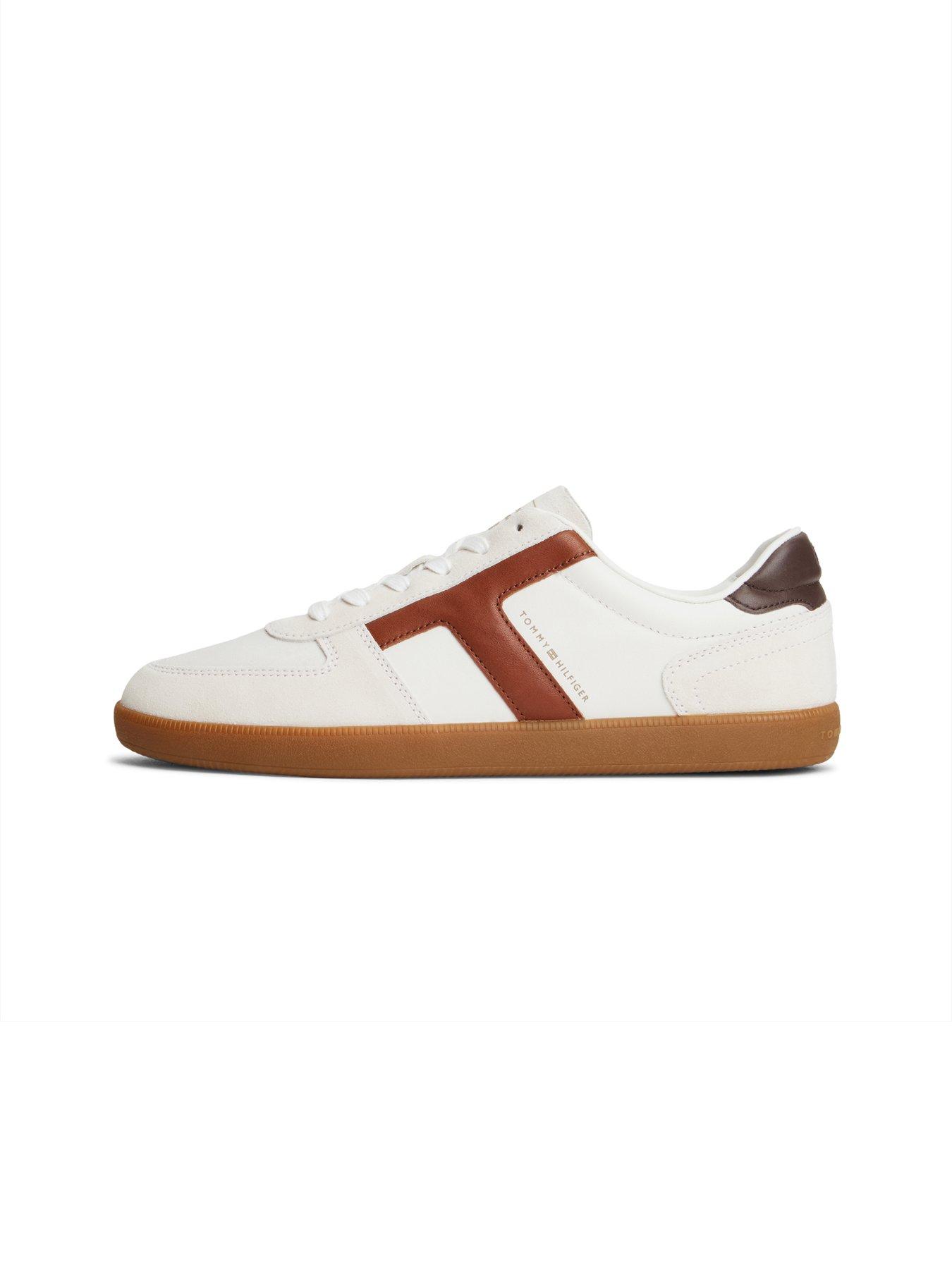 Image 6 of 6 of Tommy Hilfiger Mens Tribeca Leather Lace-Up Trainers - White